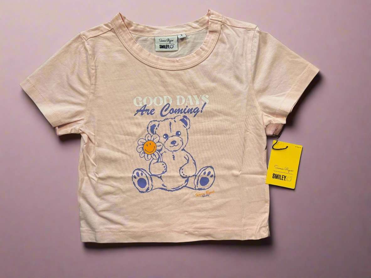 Shop Samii Ryan Samii Ryan x Smileyworld® Good Days Baby Tee T-Shirt for women – premium loungewear and festival fashion at Spoiled Brat