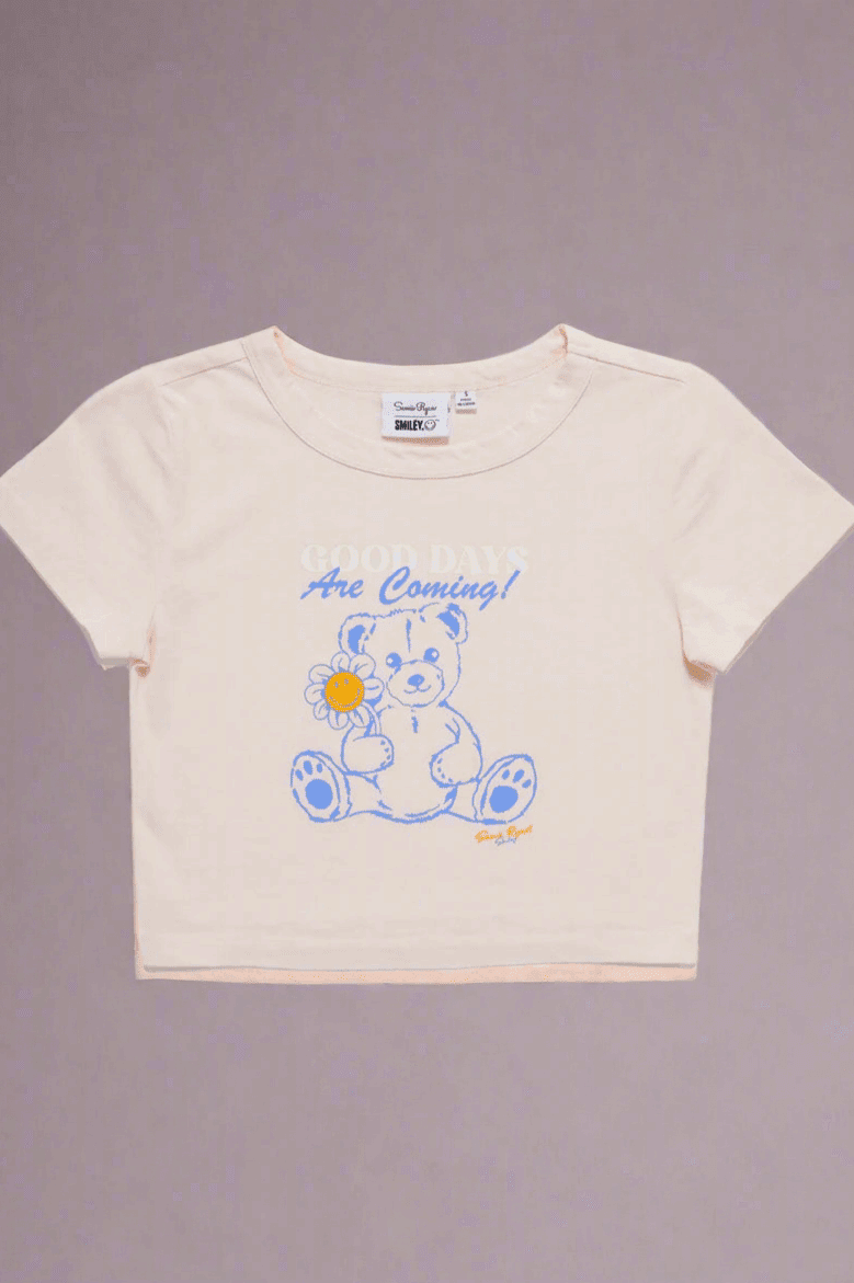 Shop Samii Ryan Samii Ryan x Smileyworld® Good Days Baby Tee T-Shirt for women – premium loungewear and festival fashion at Spoiled Brat