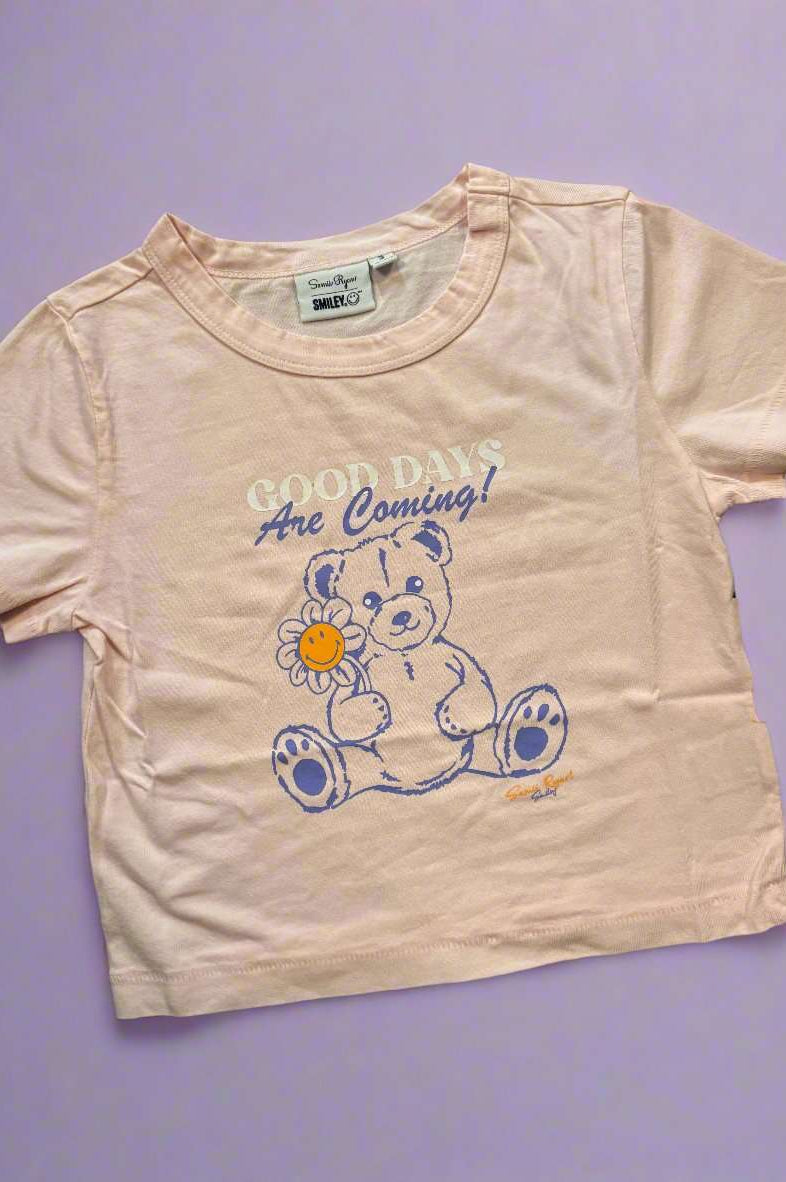 Shop Samii Ryan Samii Ryan x Smileyworld® Good Days Baby Tee T-Shirt for women – premium loungewear and festival fashion at Spoiled Brat