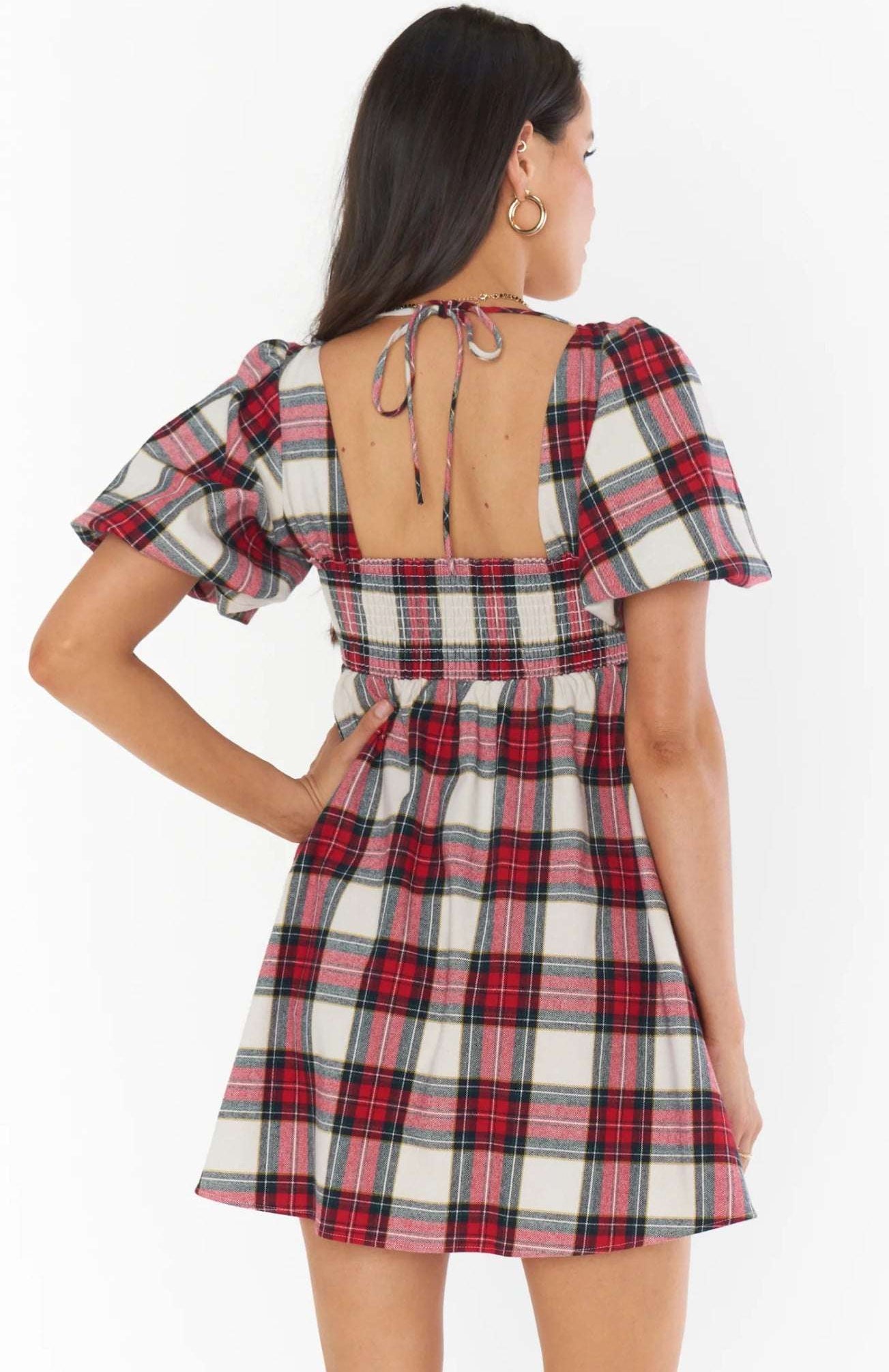 Show Me Your Mumu Smitten Tartan Babydoll Dress Party Dress by Show Me Your Mumu as seen on celebrities
