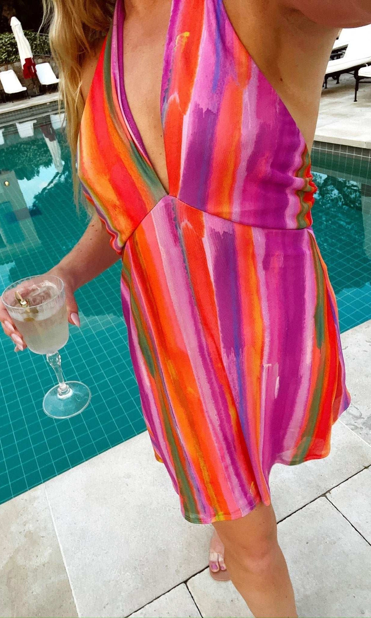 Shop Show Me Your Mumu Show Me Your Mumu Zappa Rainbow Mini Dress Mini Dress for women – premium loungewear and festival fashion at Spoiled Brat