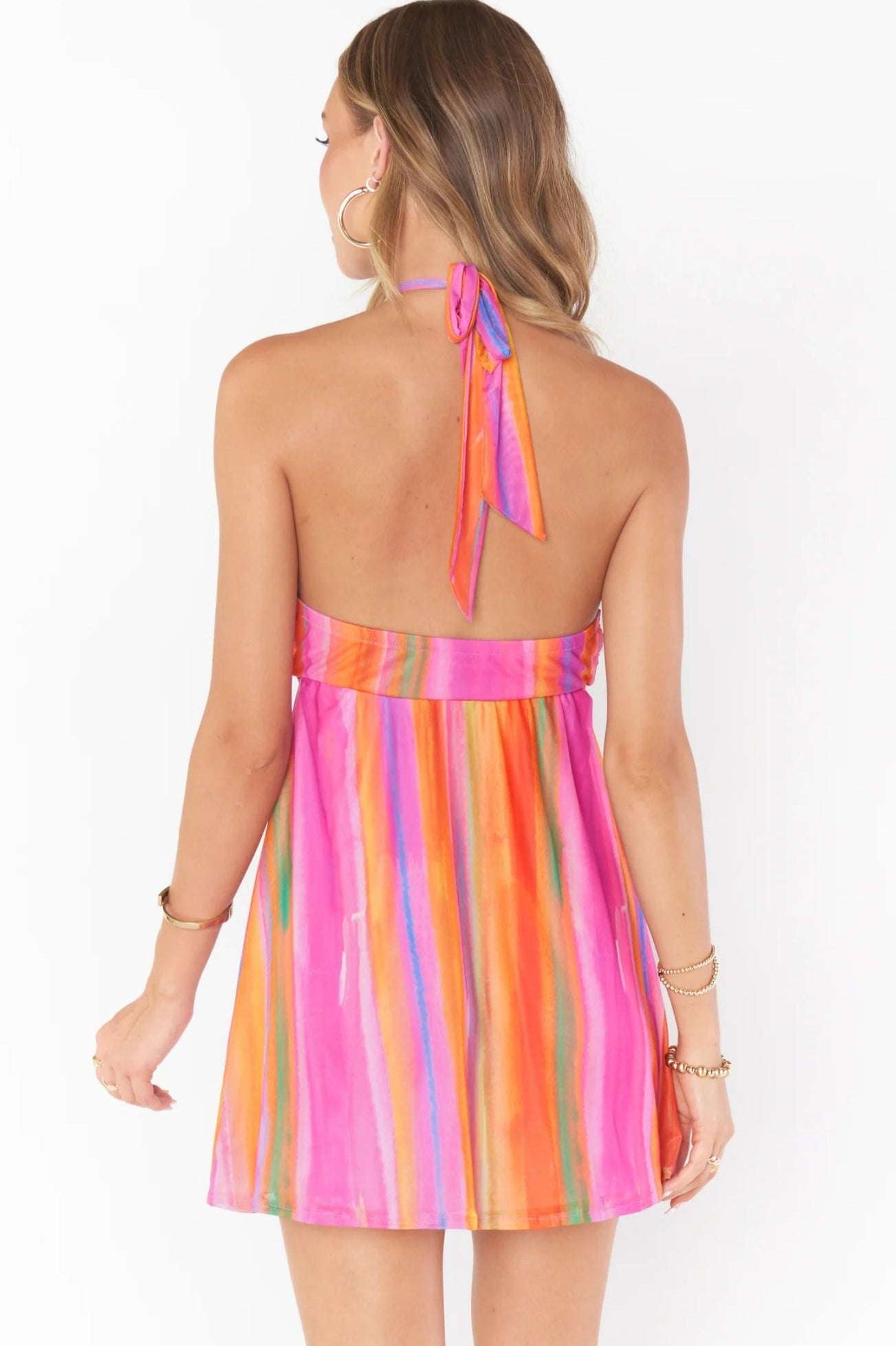 Show Me Your Mumu Zappa Rainbow Mini Dress Mini Dress by Show Me Your Mumu as seen on celebrities