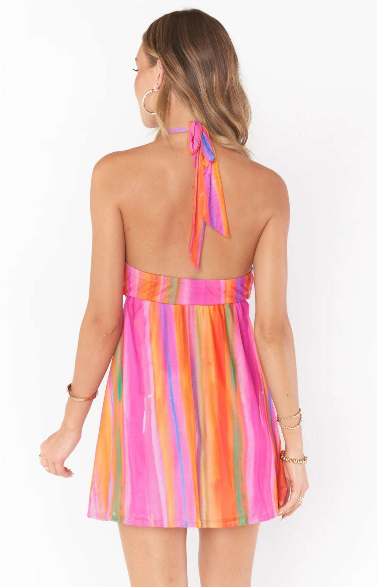 Show Me Your Mumu Zappa Rainbow Mini Dress Mini Dress by Show Me Your Mumu as seen on celebrities