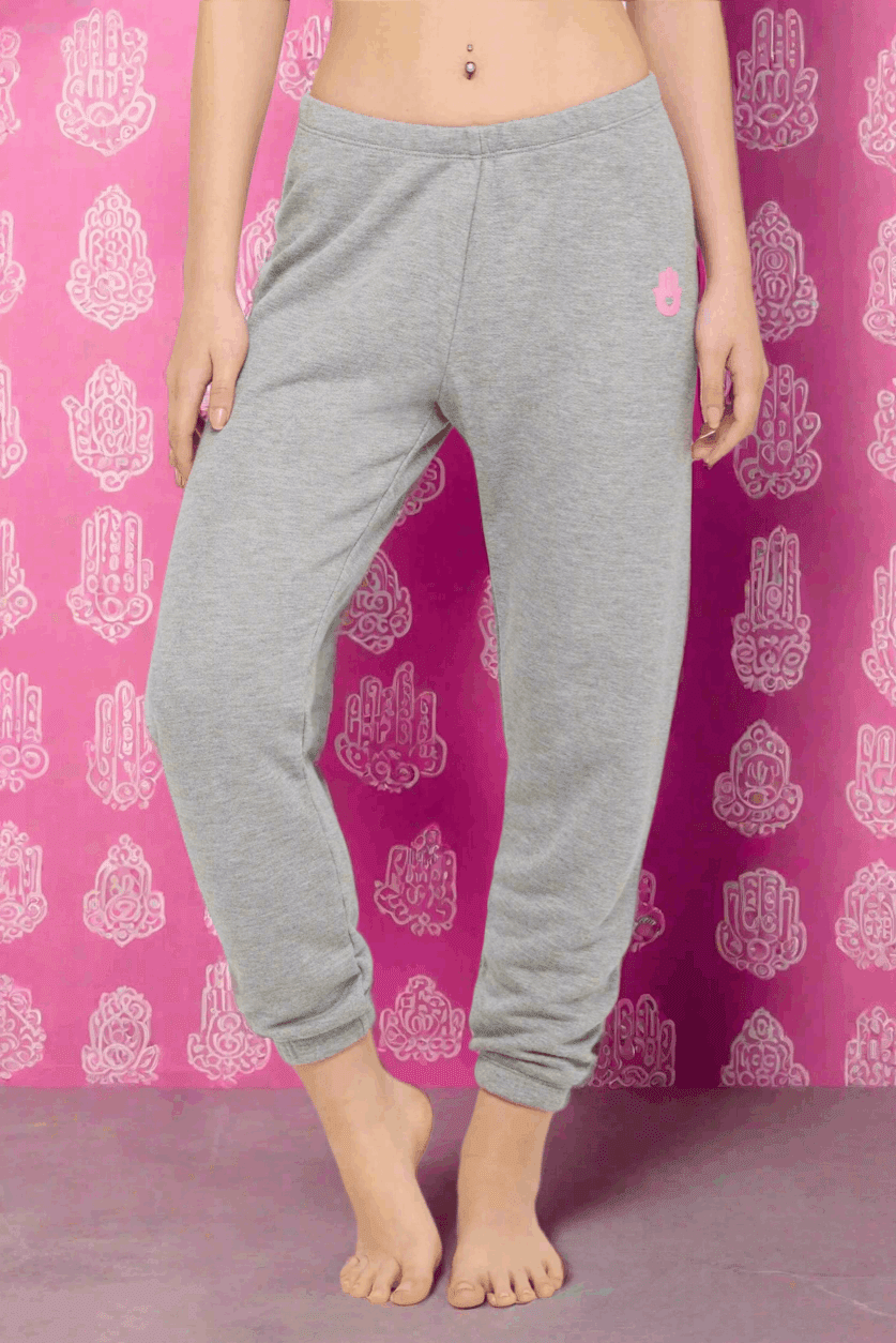 Shop Spiritual Gangster Spiritual Gangster Hamsa Luna Sweatpant Jogger Bottoms for women – premium loungewear and festival fashion at Spoiled Brat