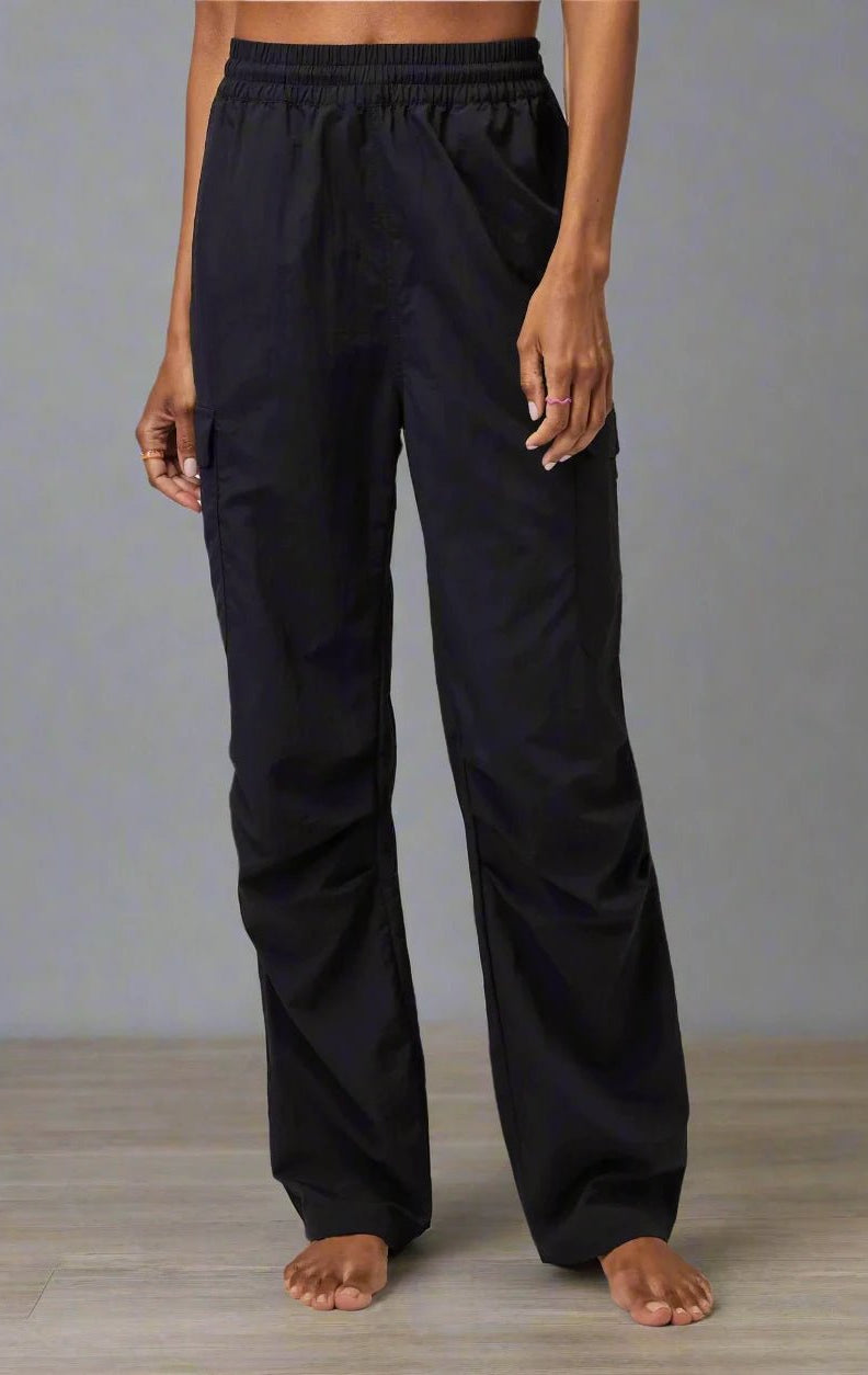 Shop Spiritual Gangster Spiritual Gangster Journey Cargo Pants in Black Cargo Pants for women – premium loungewear and festival fashion at Spoiled Brat