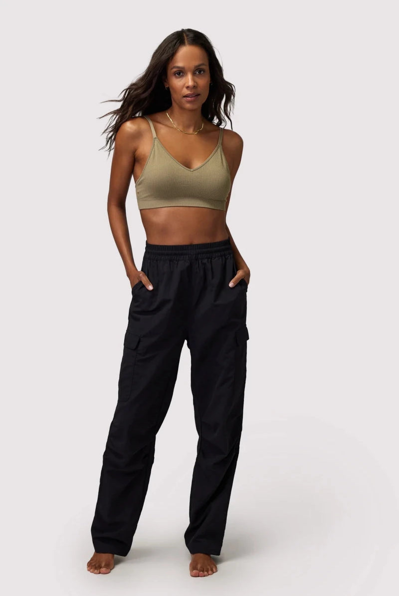 Shop Spiritual Gangster Spiritual Gangster Journey Cargo Pants in Black Cargo Pants for women – premium loungewear and festival fashion at Spoiled Brat