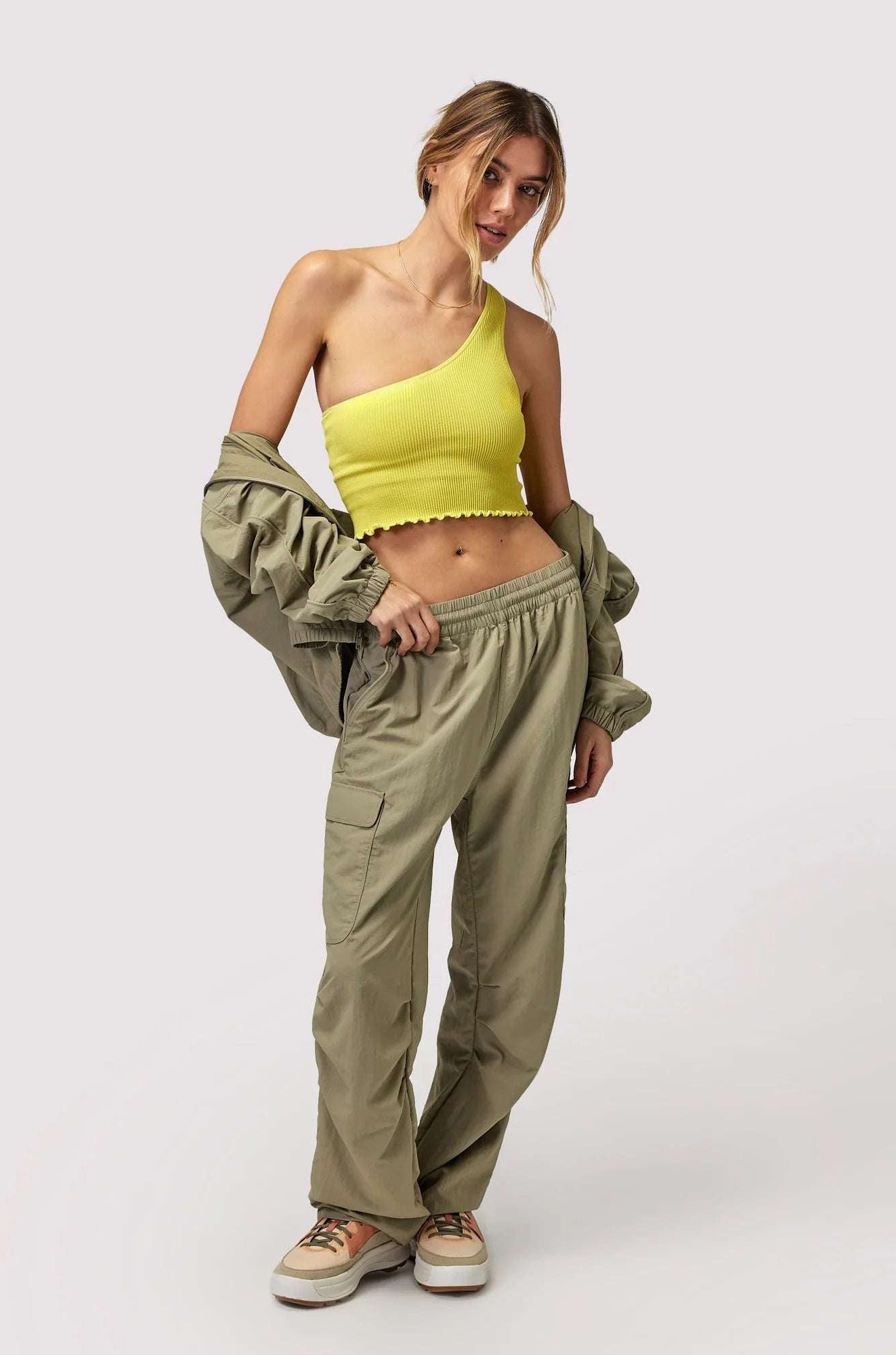 Shop Spiritual Gangster Spiritual Gangster Journey Cargo Pants in Dark Matcha Cargo Pants for women – premium loungewear and festival fashion at Spoiled Brat