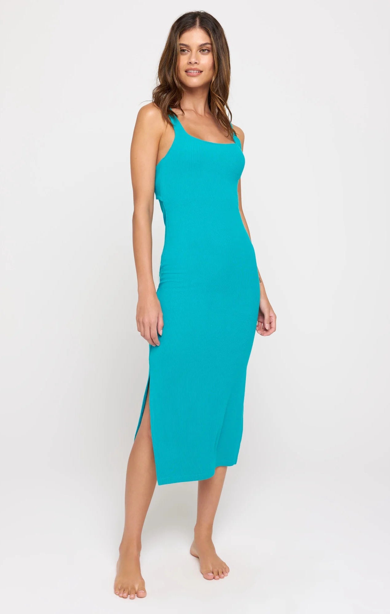 Shop Spiritual Gangster Spiritual Gangster Valerie Twist Back Midi Dress Maxi Dress for women – premium loungewear and festival fashion at Spoiled Brat