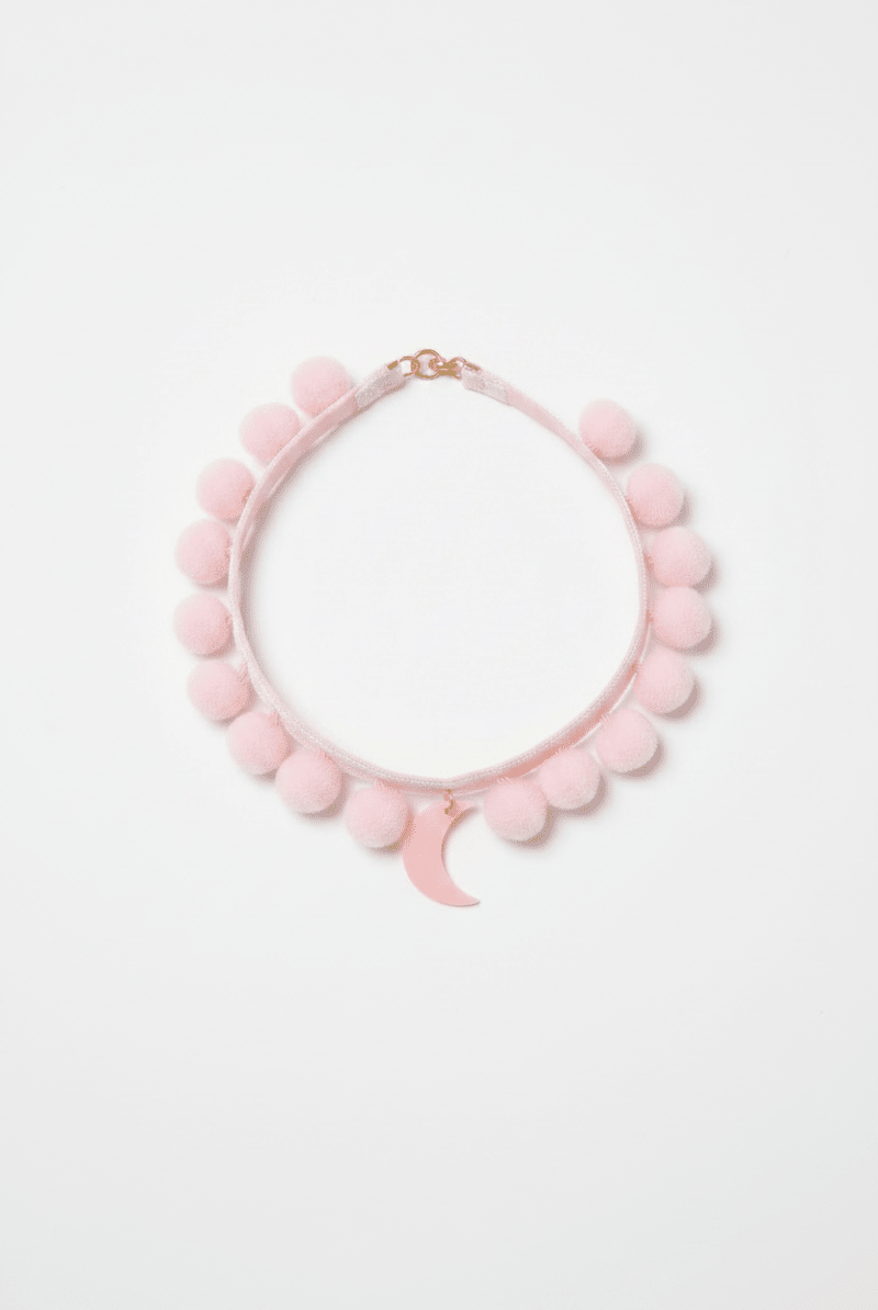 Shop Suzywan DELUXE Suzywan DELUXE Pink Moon Pom Pom Choker Choker for women – premium loungewear and festival fashion at Spoiled Brat
