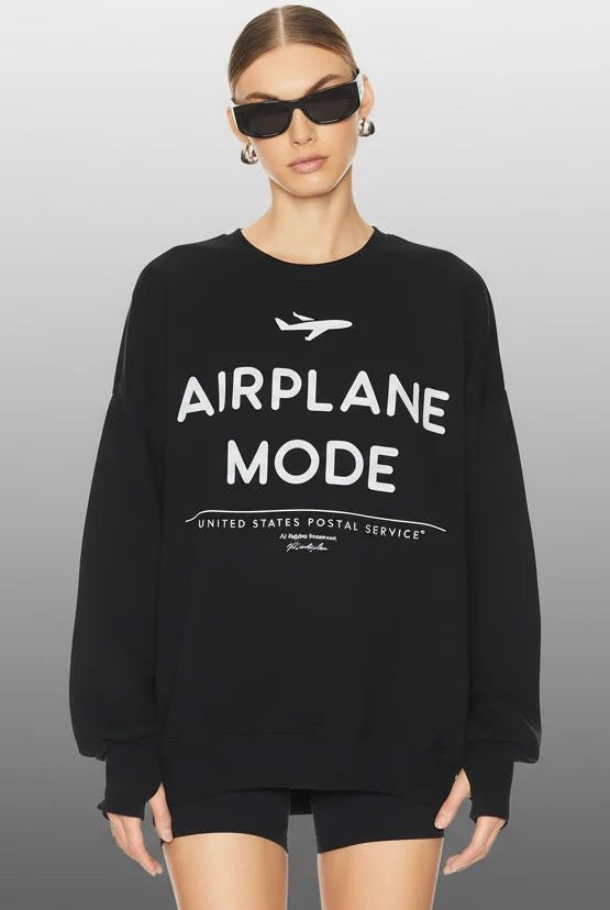 Shop The Laundry Room The Laundry Room Airplane Mode Sweater as seen on Chloe Meadows Jumper for women – premium loungewear and festival fashion at Spoiled Brat