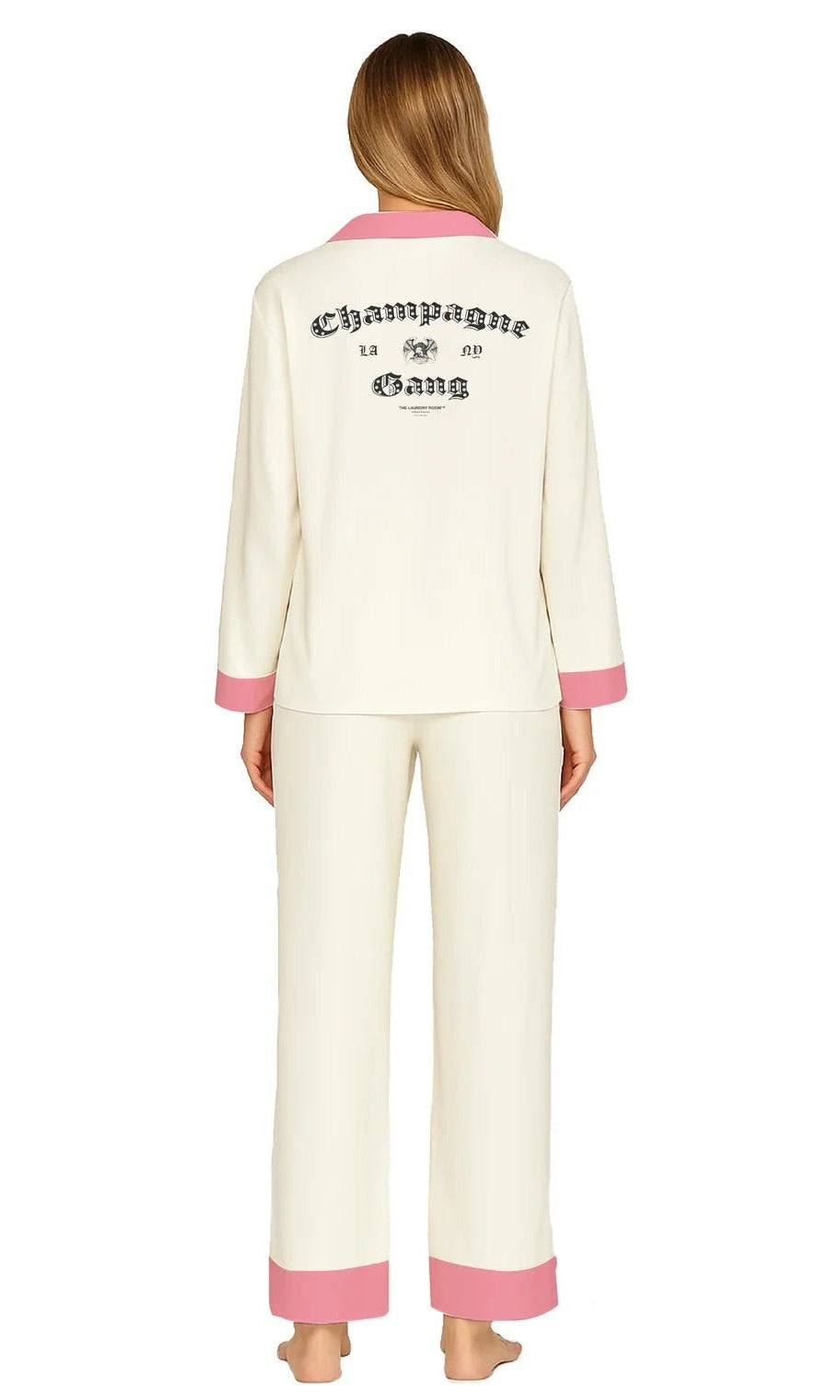 The Laundry Room Champagne Gang - Silky PJ Set by The Laundry Room – Pyjamas – S | Spoiled Brat UK
