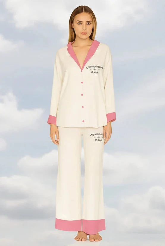 The Laundry Room Champagne Gang - Silky PJ Set