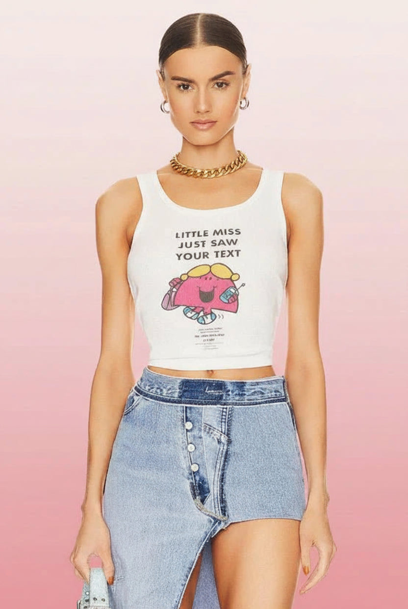 The Laundry Room Little Miss Just Saw Your Text Tank Top