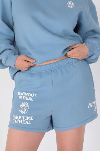 Mayfair Burnout Is Real Sweatshorts by The Mayfair Group – Shorts – XS | Spoiled Brat UK