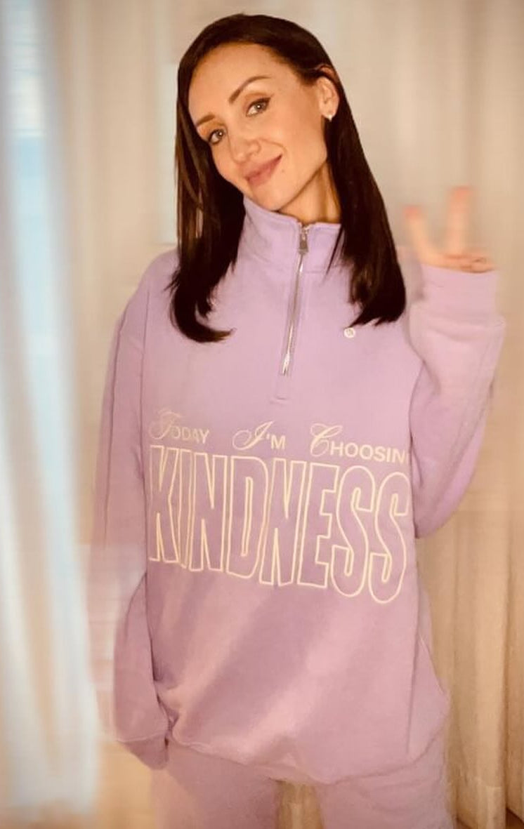 Shop The Mayfair Group Mayfair Choose Kindness Sweatpants as seen on Catherine Tyldesley Sweatpants for women – premium loungewear and festival fashion at Spoiled Brat