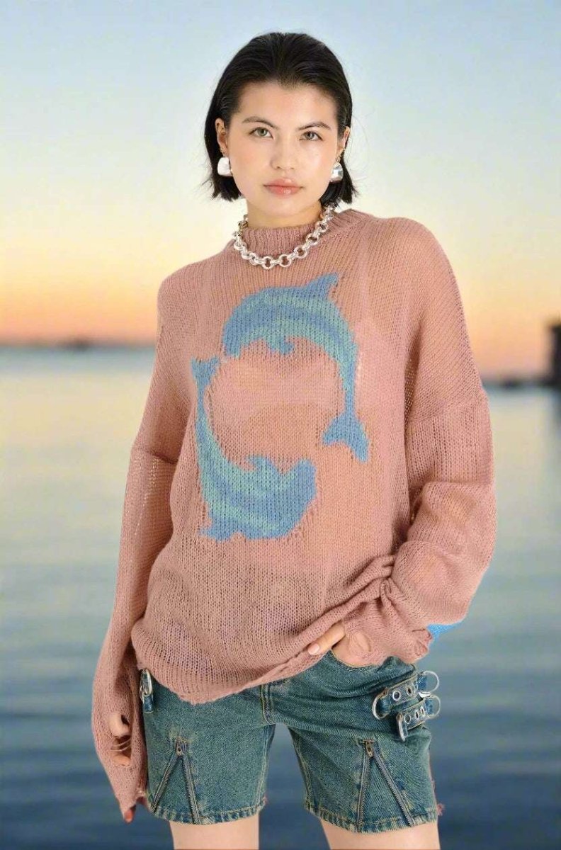Shop The Ragged Priest The Ragged Priest Aqua Knit Jumper Knit Jumper for women – premium loungewear and festival fashion at Spoiled Brat