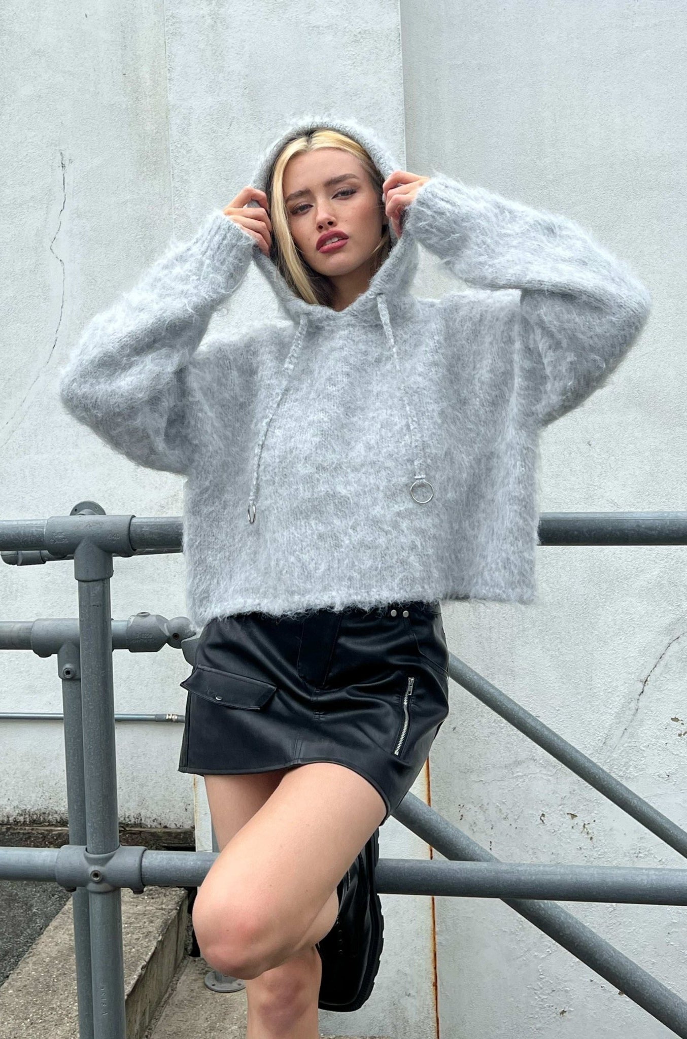 Shop The Ragged Priest The Ragged Priest Arctic Fluffy Knit Hoodie Hoodie for women – premium loungewear and festival fashion at Spoiled Brat