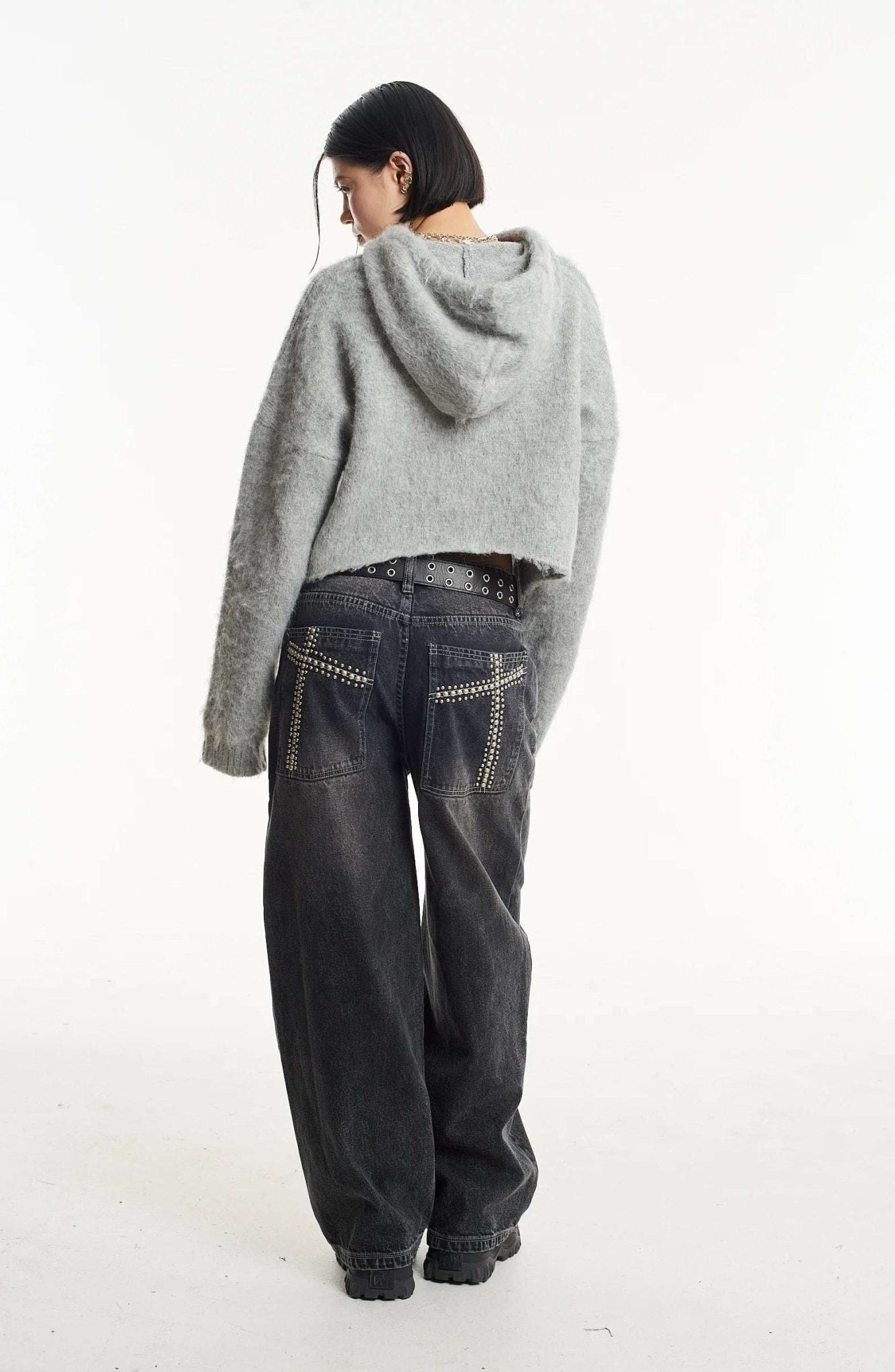 The Ragged Priest Arctic Fluffy Knit Hoodie by The Ragged Priest – Hoodie – Gray | Spoiled Brat UK