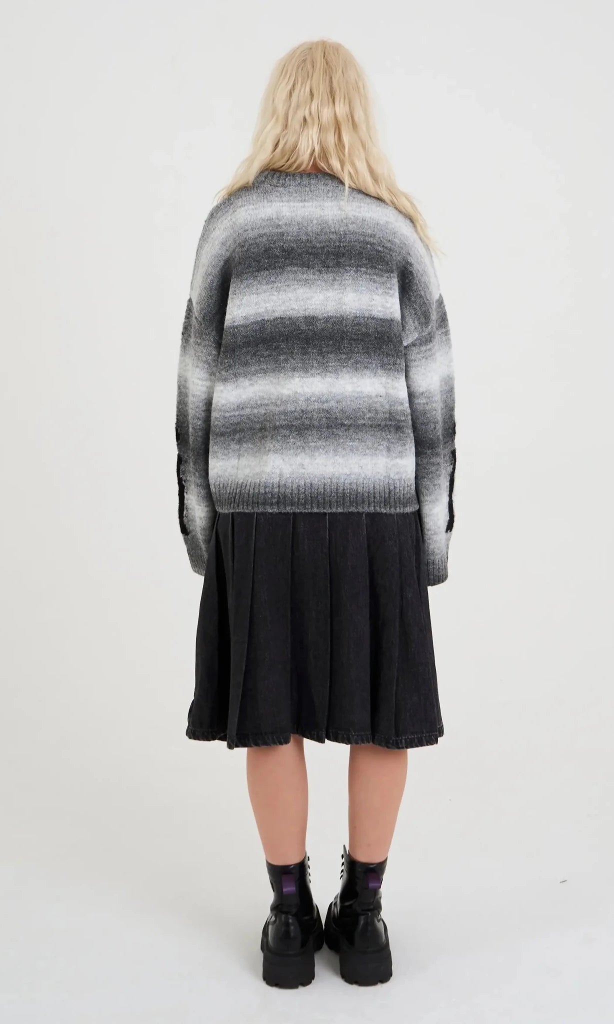 The Ragged Priest Bare Spacedye Skeleton Knit Jumper by The Ragged Priest – Jumper – Black | Spoiled Brat UK