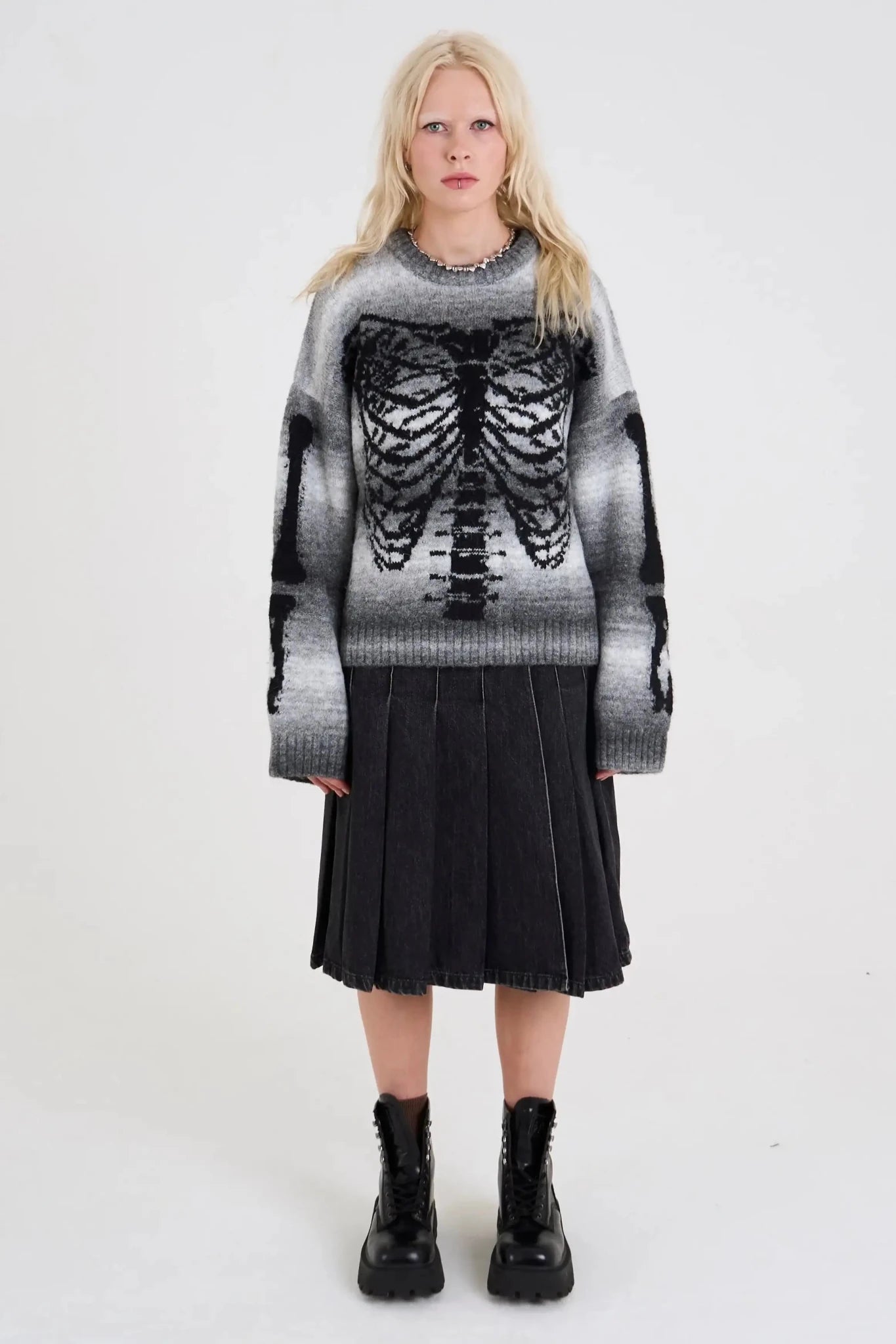 Shop The Ragged Priest The Ragged Priest Bare Spacedye Skeleton Knit Jumper Jumper for women – premium loungewear and festival fashion at Spoiled Brat