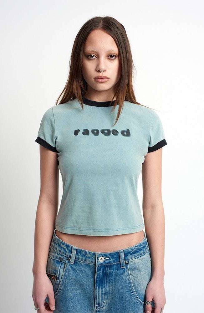 Shop The Ragged Priest The Ragged Priest Blur Baby Tee Top for women – premium loungewear and festival fashion at Spoiled Brat