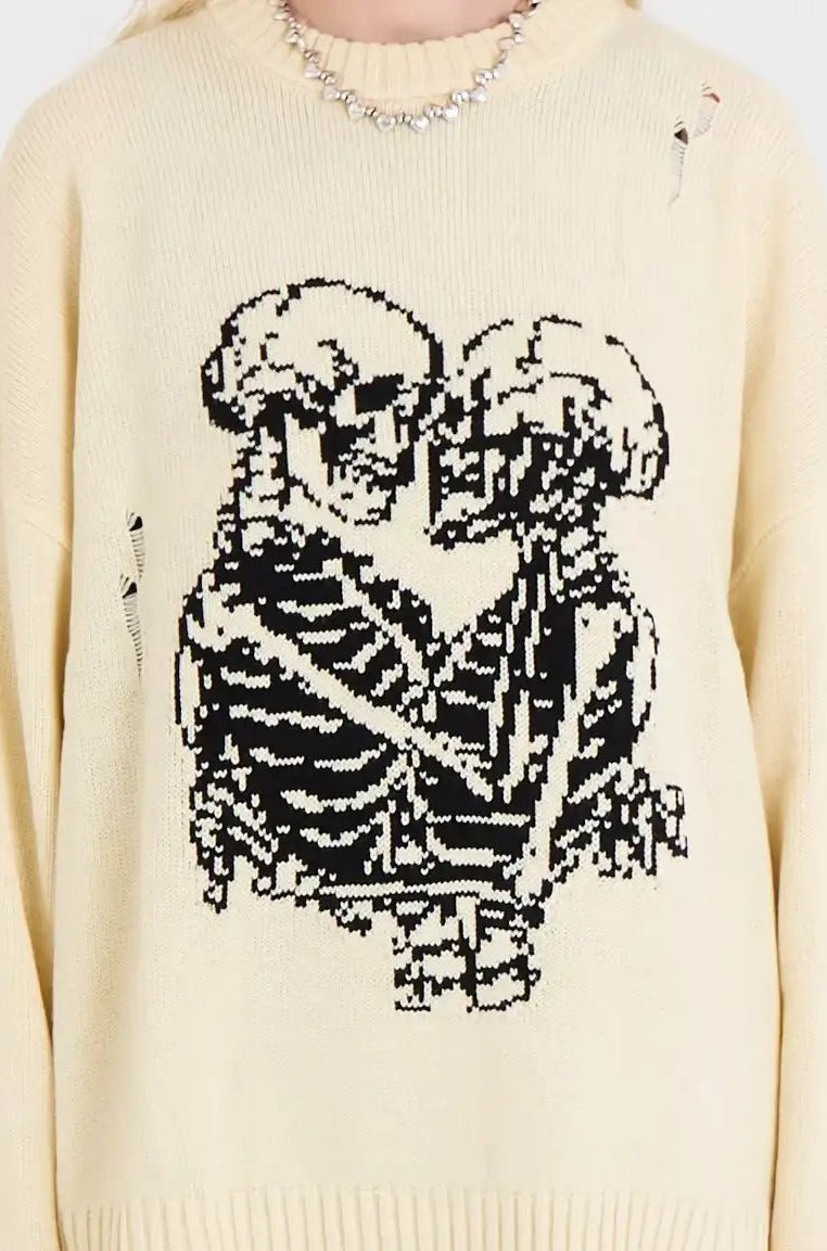 Shop The Ragged Priest The Ragged Priest Everlasting Skeleton Knit Jumper Jumper for women – premium loungewear and festival fashion at Spoiled Brat
