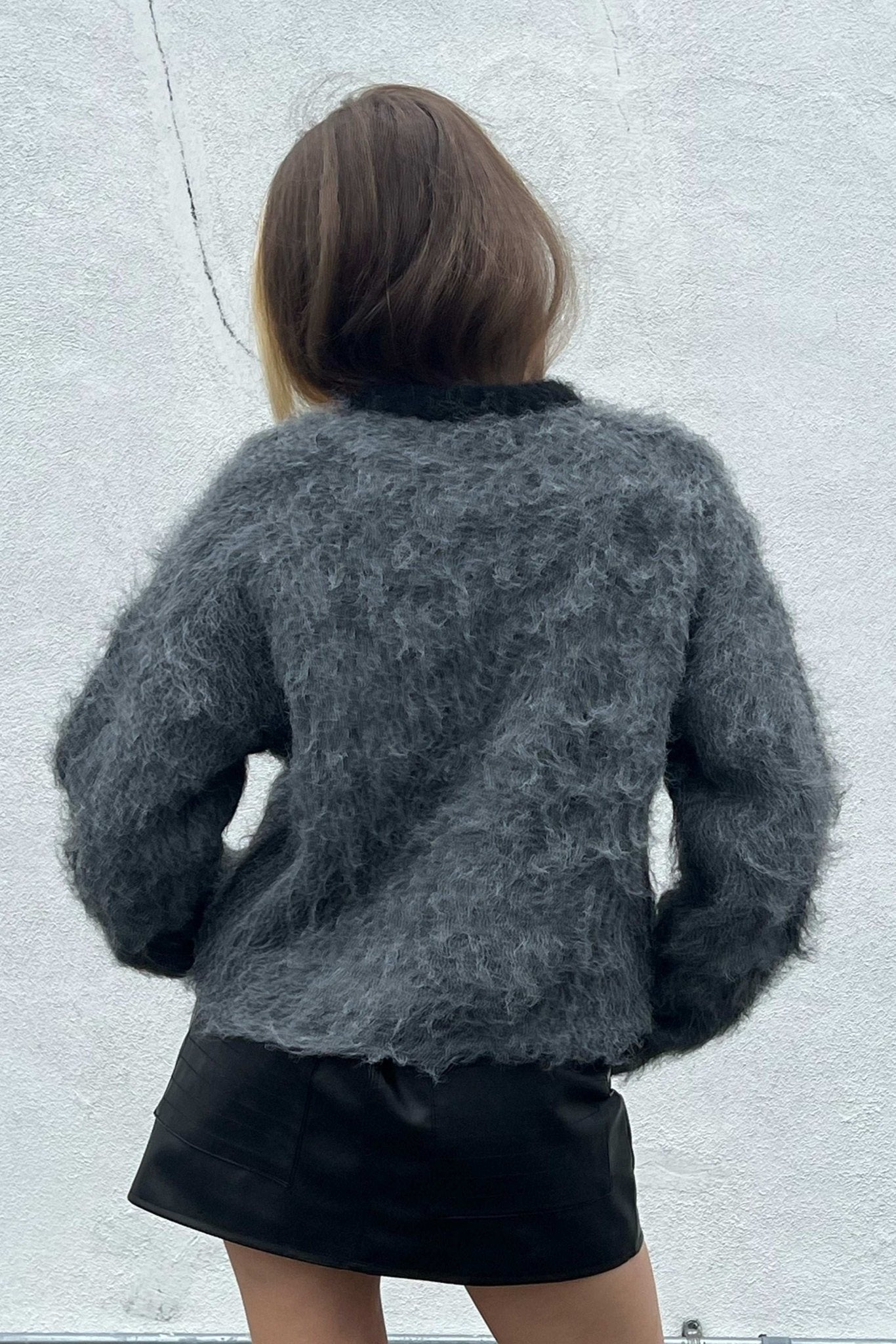 The Ragged Priest Idol Graphic Knit Jumper by The Ragged Priest – Sweater – Gray | Spoiled Brat UK