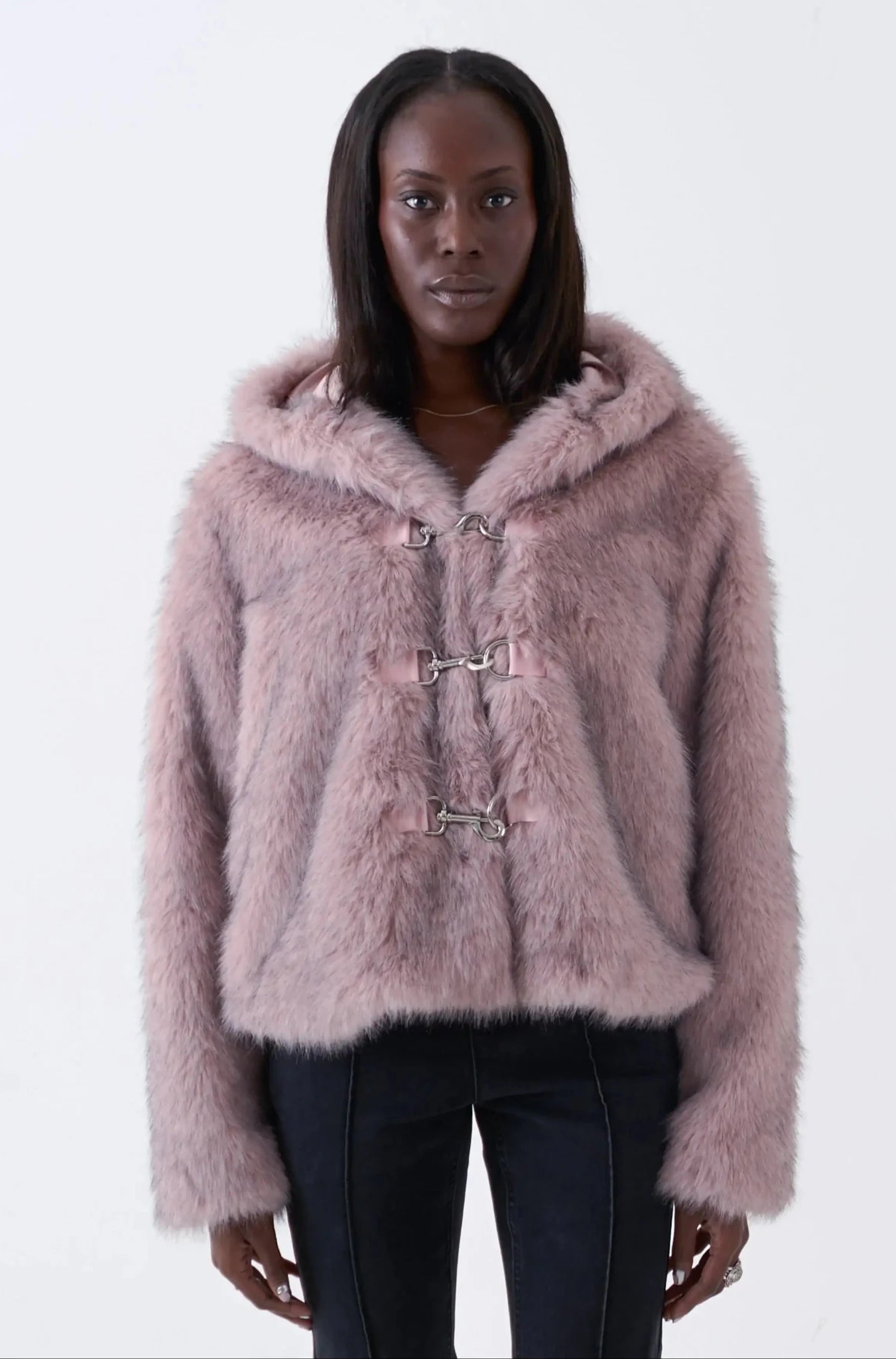 Shop The Ragged Priest The Ragged Priest Julia Pink Faux Fur Coat Jacket for women – premium loungewear and festival fashion at Spoiled Brat