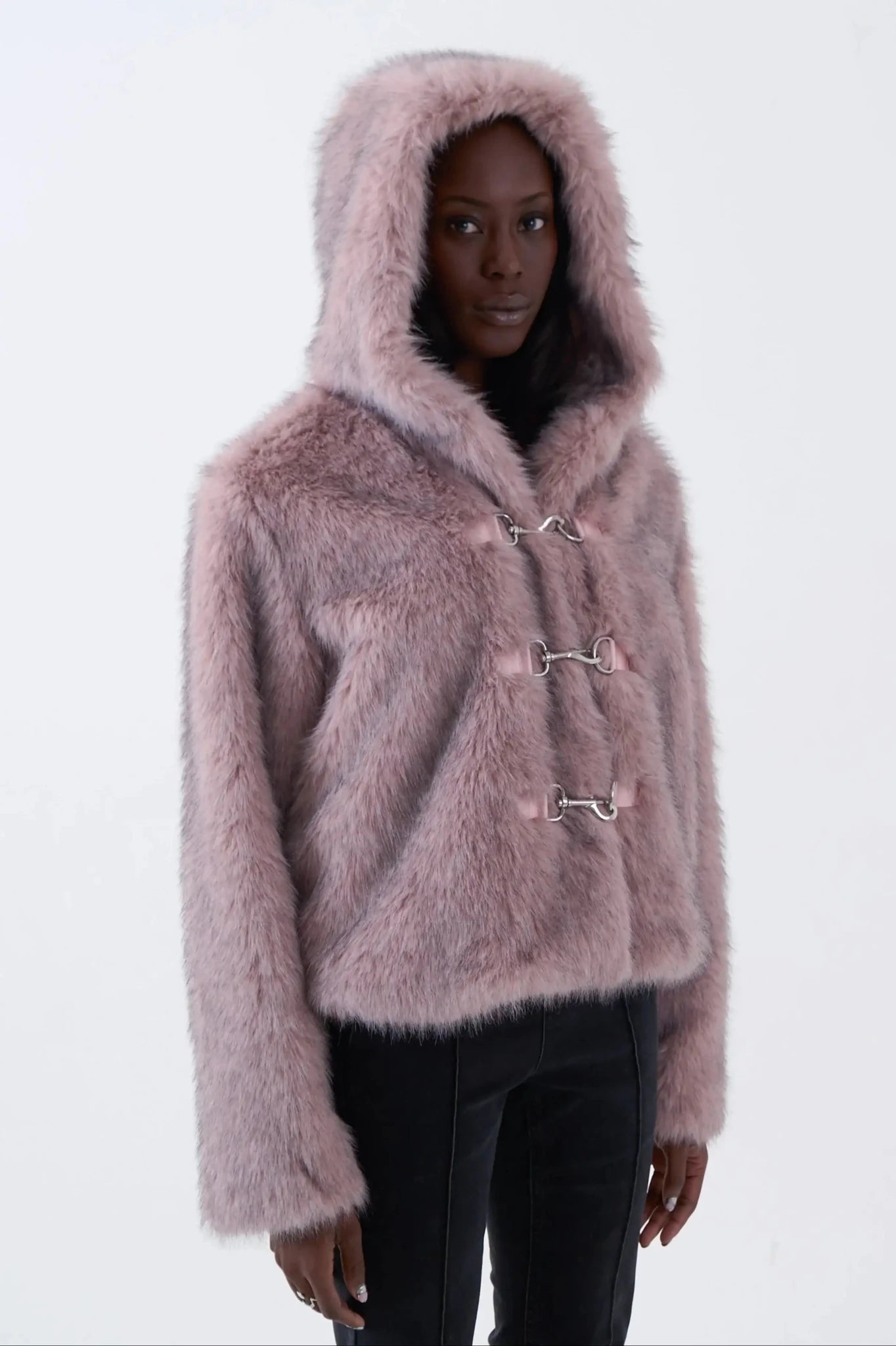 Shop The Ragged Priest The Ragged Priest Julia Pink Faux Fur Coat Jacket for women – premium loungewear and festival fashion at Spoiled Brat