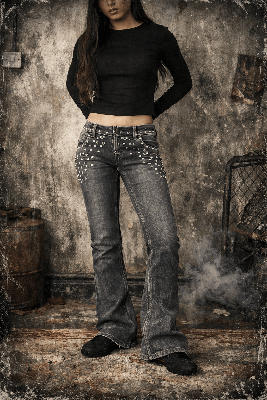 The Ragged Priest Locket Charlie Studded Jeans - Spoiled Brat