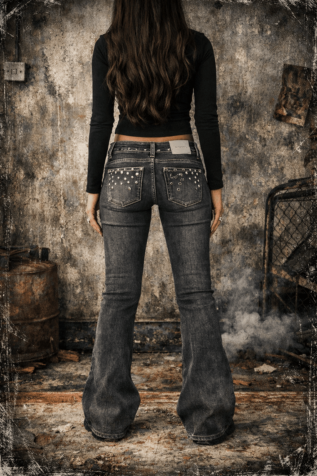 Shop The Ragged Priest The Ragged Priest Locket Charlie Studded Jeans Jeans for women – premium loungewear and festival fashion at Spoiled Brat