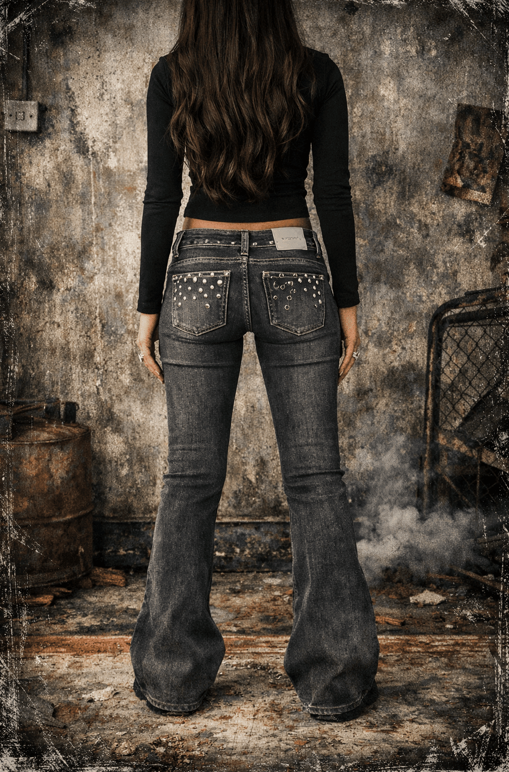Shop The Ragged Priest The Ragged Priest Locket Charlie Studded Jeans Jeans for women – premium loungewear and festival fashion at Spoiled Brat