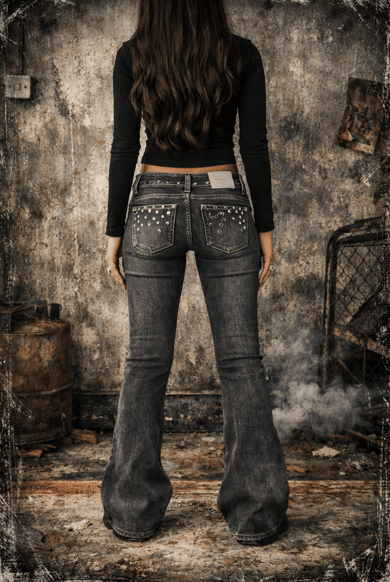 Shop The Ragged Priest The Ragged Priest Locket Charlie Studded Jeans Jeans for women – premium loungewear and festival fashion at Spoiled Brat