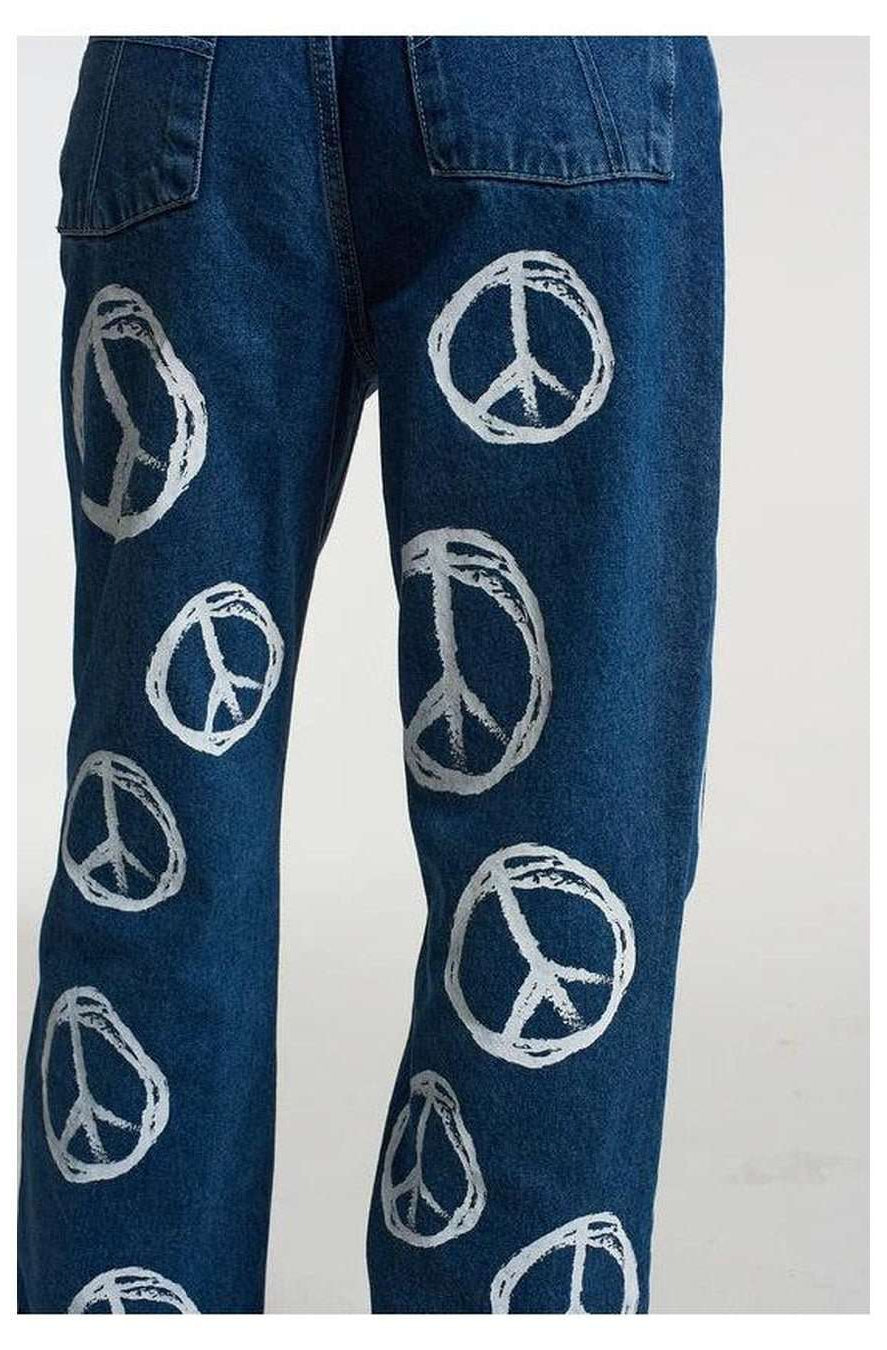 The Ragged Priest Peace Printed Dad Jeans as seen on Chloe Sims Boyfriend Jeans by The Ragged Priest as seen on celebrities