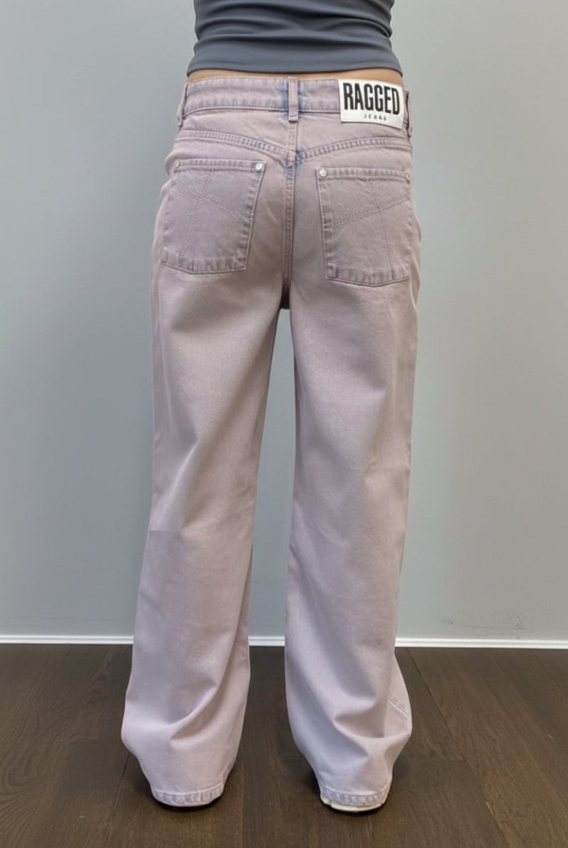 Shop The Ragged Priest The Ragged Priest Pink Wash Distressed Release Jeans Boyfriend Jeans for women – premium loungewear and festival fashion at Spoiled Brat