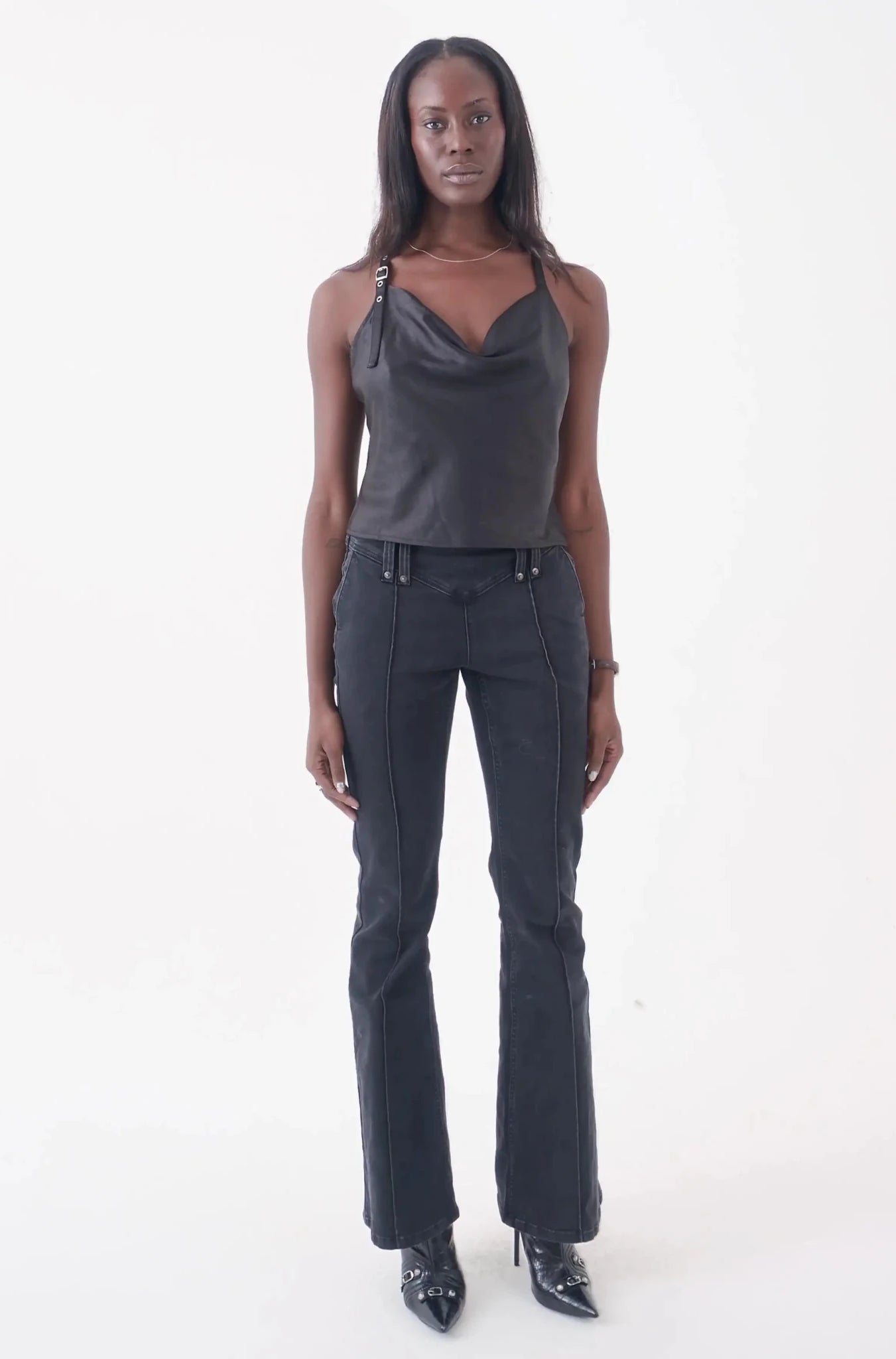 Shop The Ragged Priest The Ragged Priest Raven Satin Chain Cami Top Cami Top for women – premium loungewear and festival fashion at Spoiled Brat