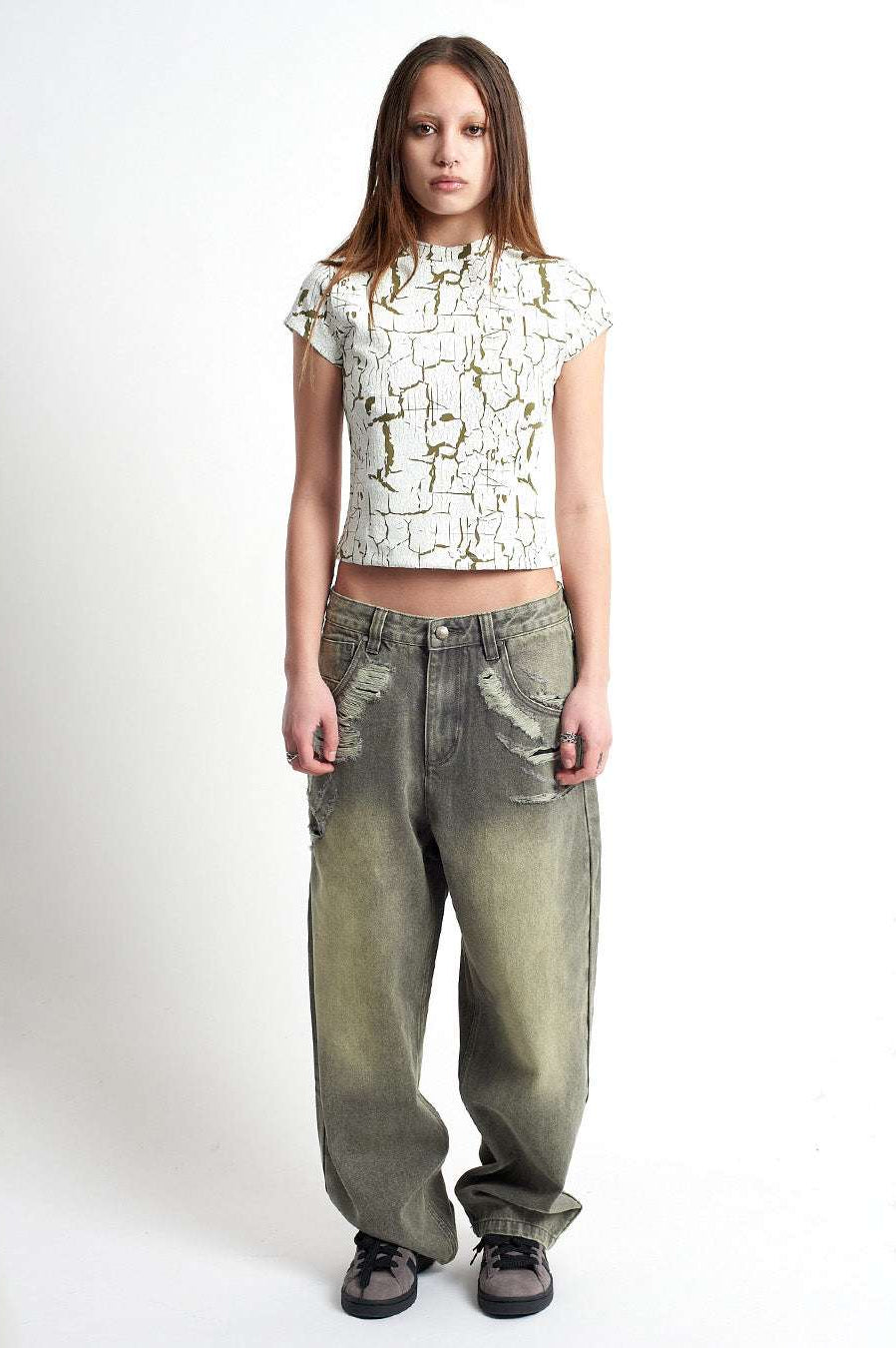 Shop The Ragged Priest The Ragged Priest Rift Baby Tee Top for women – premium loungewear and festival fashion at Spoiled Brat