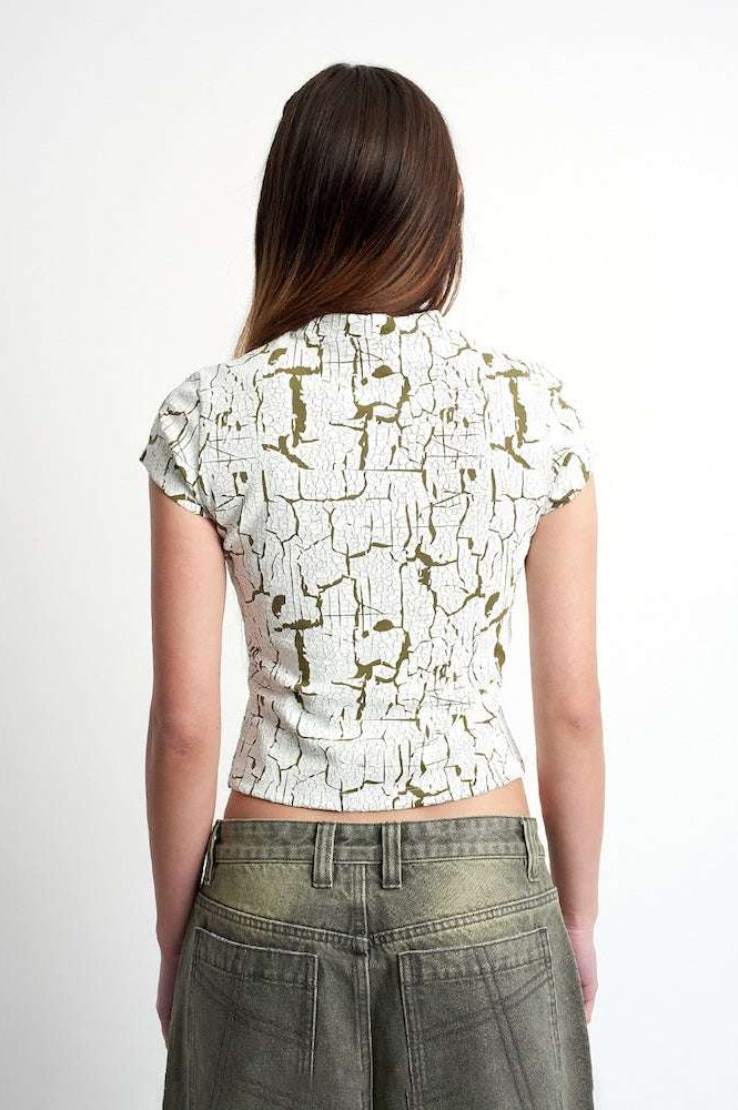 Shop The Ragged Priest The Ragged Priest Rift Baby Tee Top for women – premium loungewear and festival fashion at Spoiled Brat