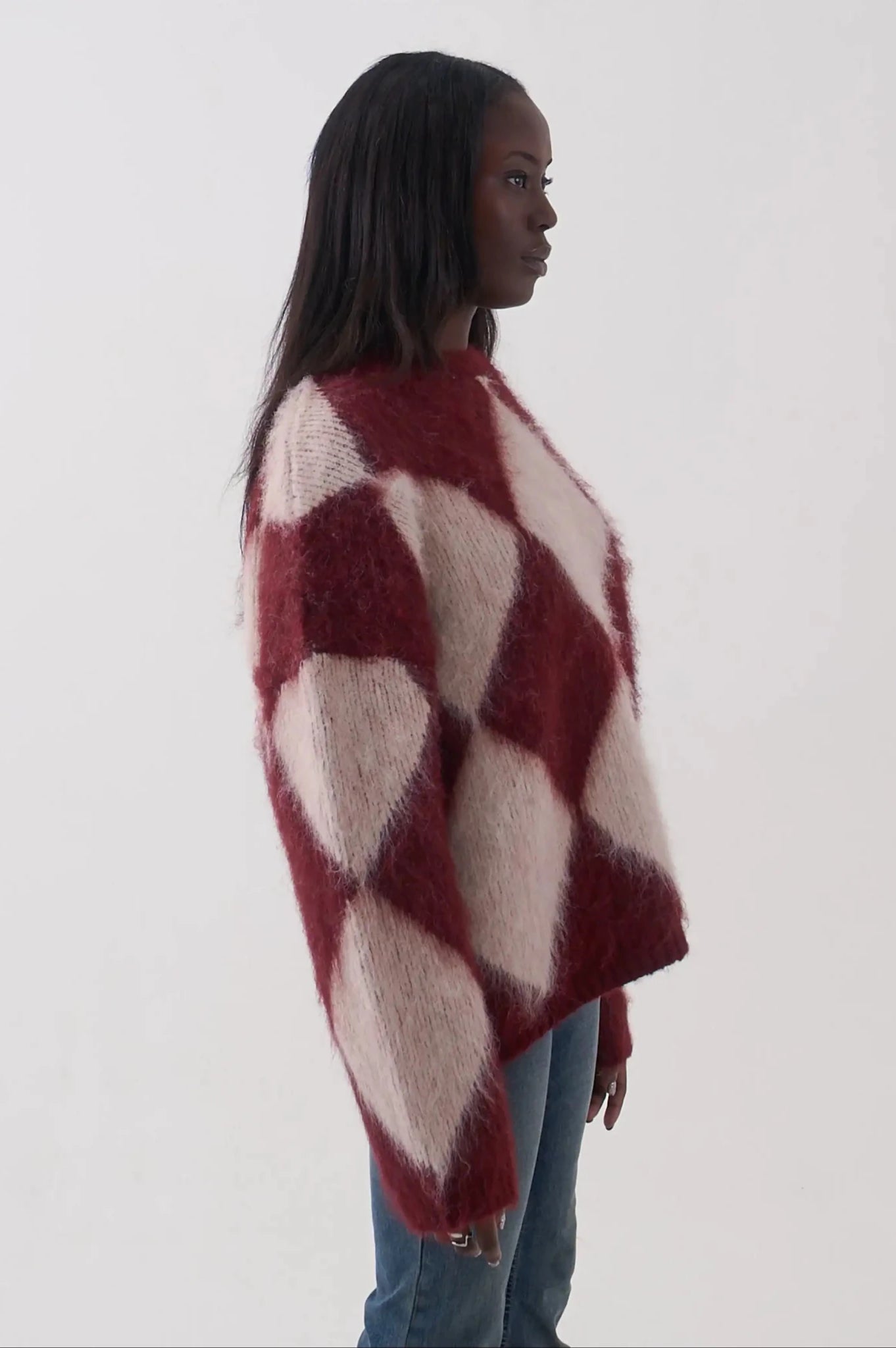 The Ragged Priest Rook Oversized Diamond Knit Jumper - Spoiled Brat