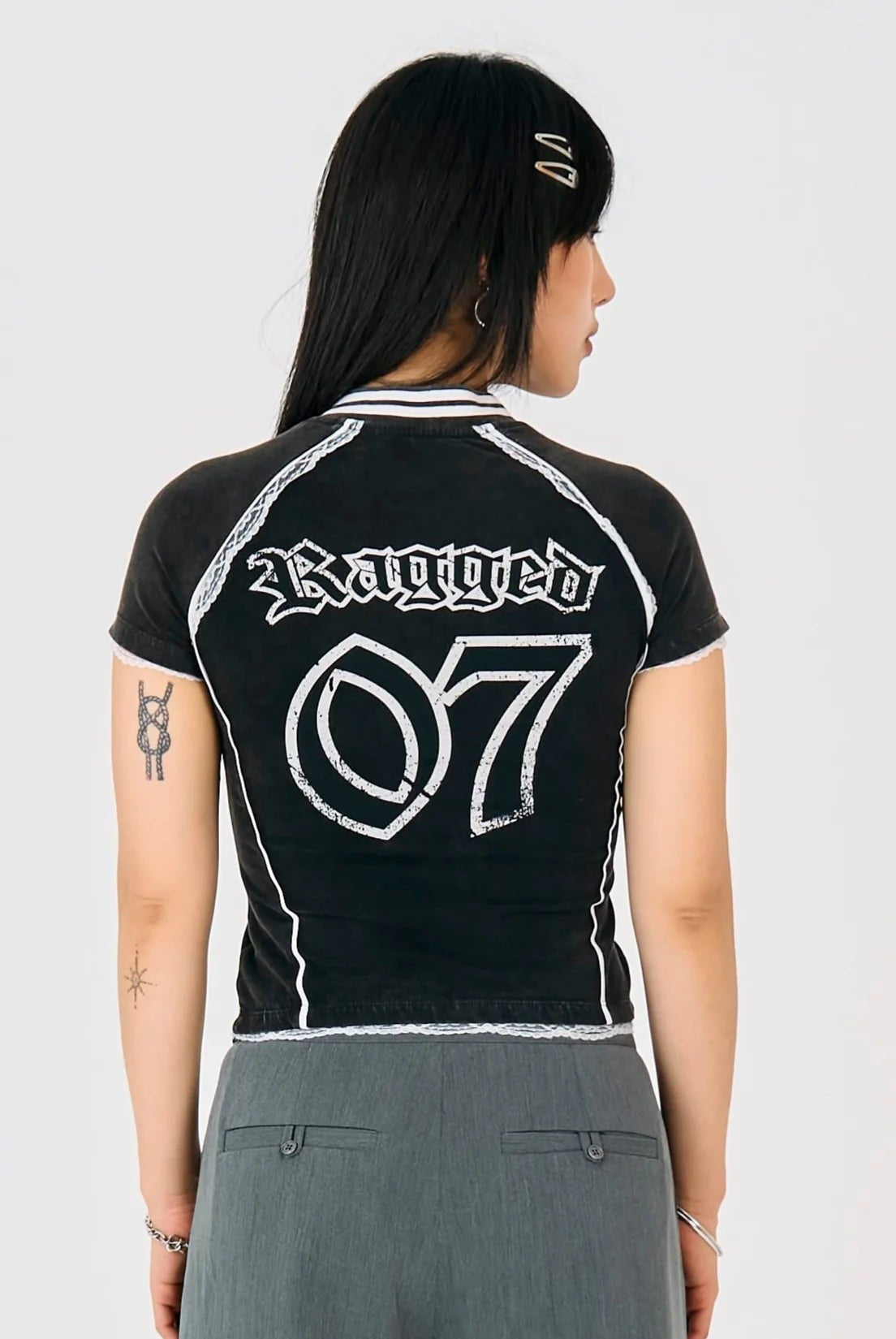 Shop The Ragged Priest The Ragged Priest Score Varsity Baby Polo Tee T-Shirt for women – premium loungewear and festival fashion at Spoiled Brat
