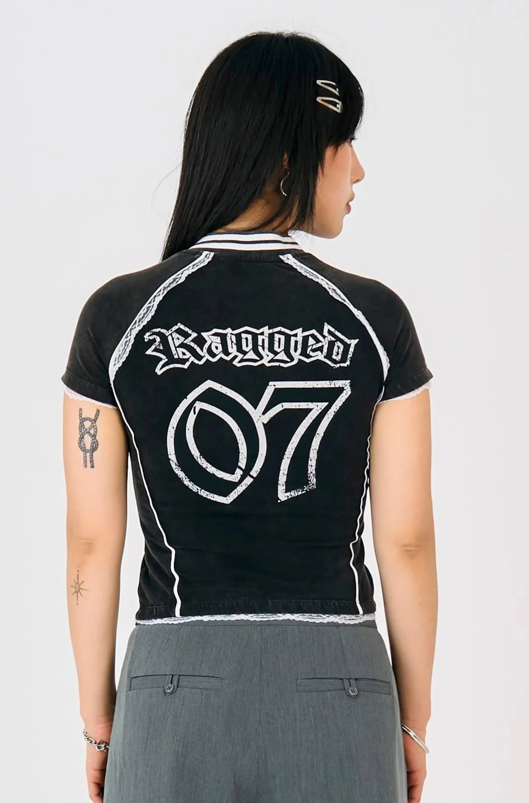 Shop The Ragged Priest The Ragged Priest Score Varsity Baby Polo Tee T-Shirt for women – premium loungewear and festival fashion at Spoiled Brat