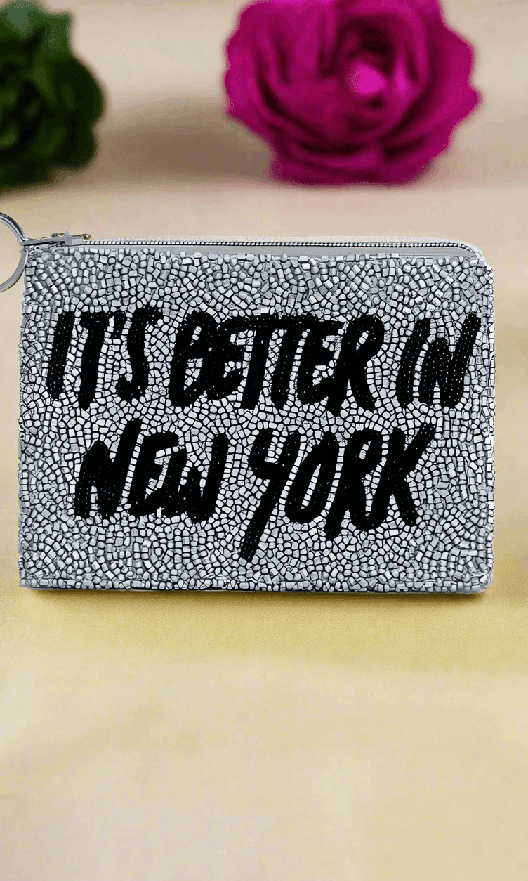 Shop Tiana New York Tiana Designs Hand Beaded Its Better in New York Coin Purse Purse for women – premium loungewear and festival fashion at Spoiled Brat