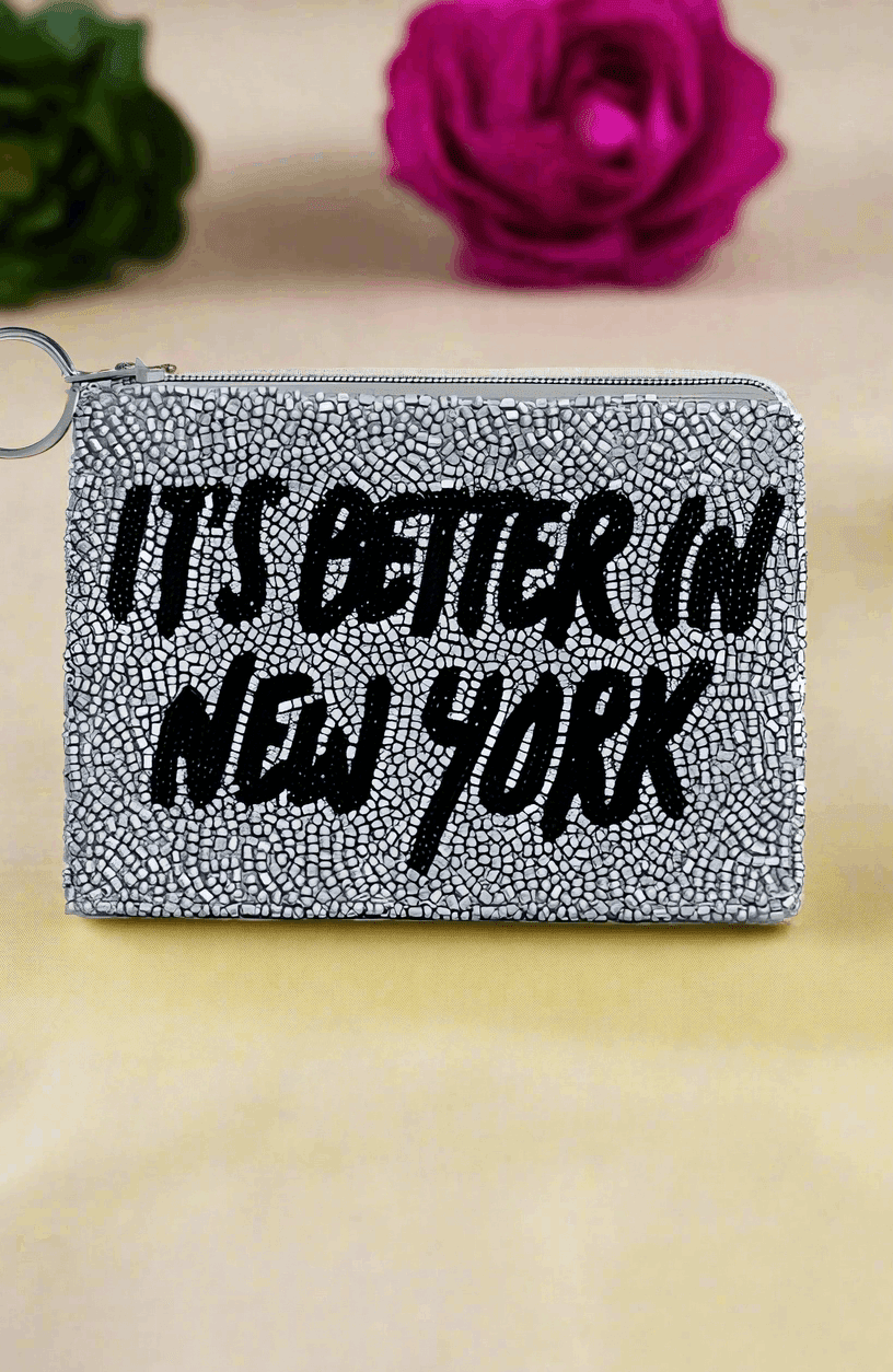 Shop Tiana New York Tiana Designs Hand Beaded Its Better in New York Coin Purse Purse for women – premium loungewear and festival fashion at Spoiled Brat