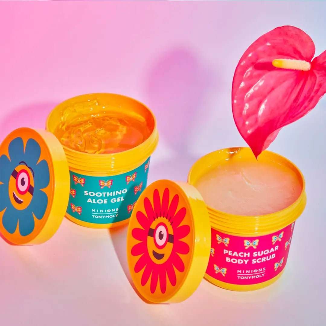 Shop Tony Moly Tony Moly x Minions Peach Sugar Body Scrub Body Wash for women – premium loungewear and festival fashion at Spoiled Brat
