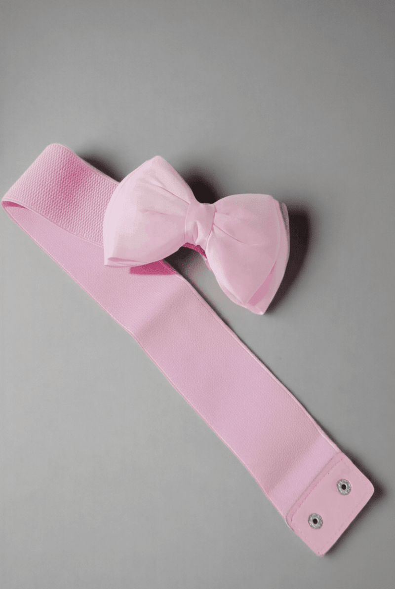 Shop Unique Vintage Unique Vintage Pink Bow Cinch Belt Belt for women – premium loungewear and festival fashion at Spoiled Brat