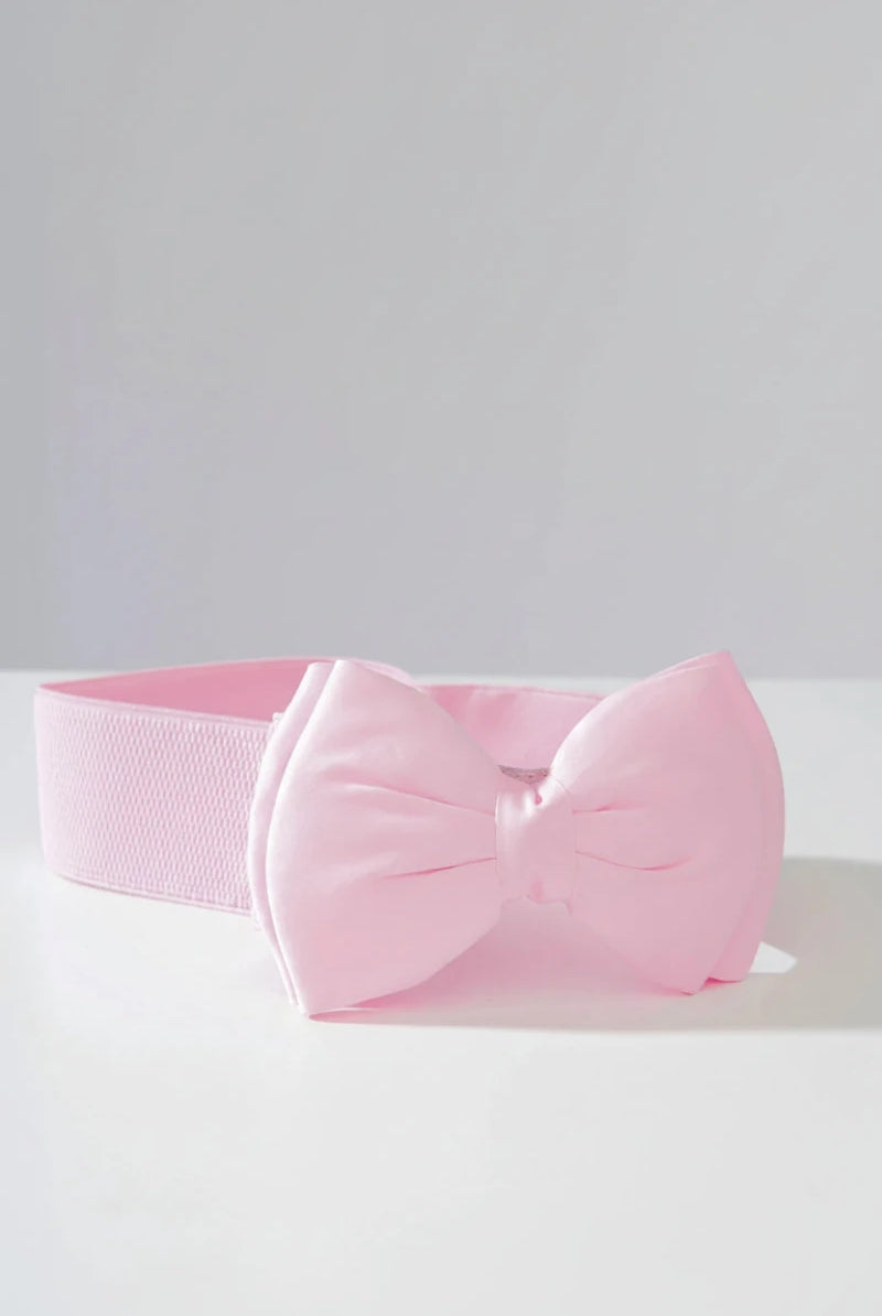 Shop Unique Vintage Unique Vintage Pink Bow Cinch Belt Belt for women – premium loungewear and festival fashion at Spoiled Brat