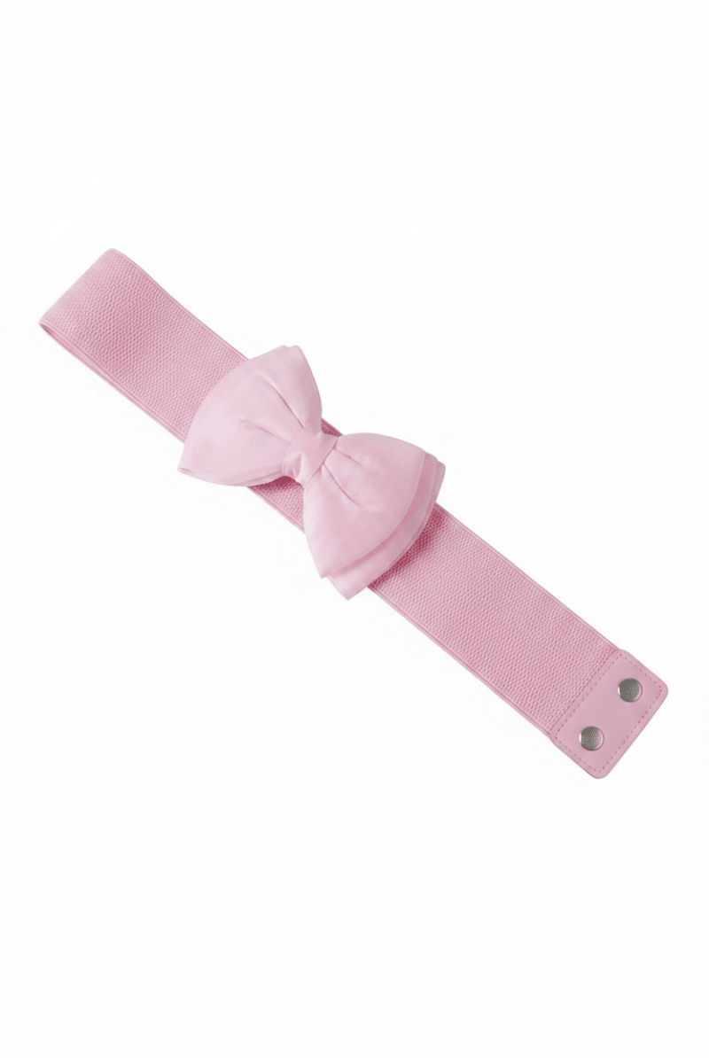 Shop Unique Vintage Unique Vintage Pink Bow Cinch Belt Belt for women – premium loungewear and festival fashion at Spoiled Brat