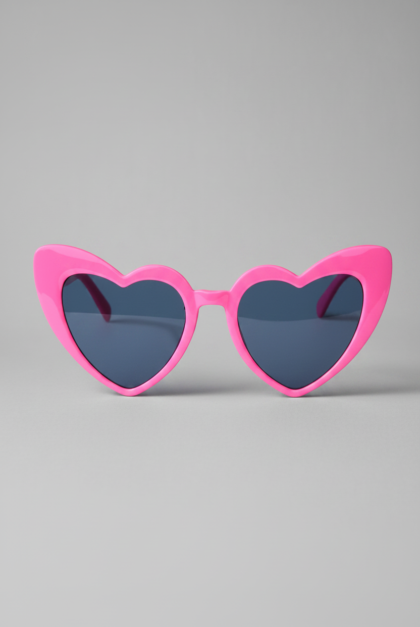 Shop Unique Vintage Unique Vintage x Barbie Hot Pink Heart Frame Sunglasses Sunglasses for women – premium loungewear and festival fashion at Spoiled Brat