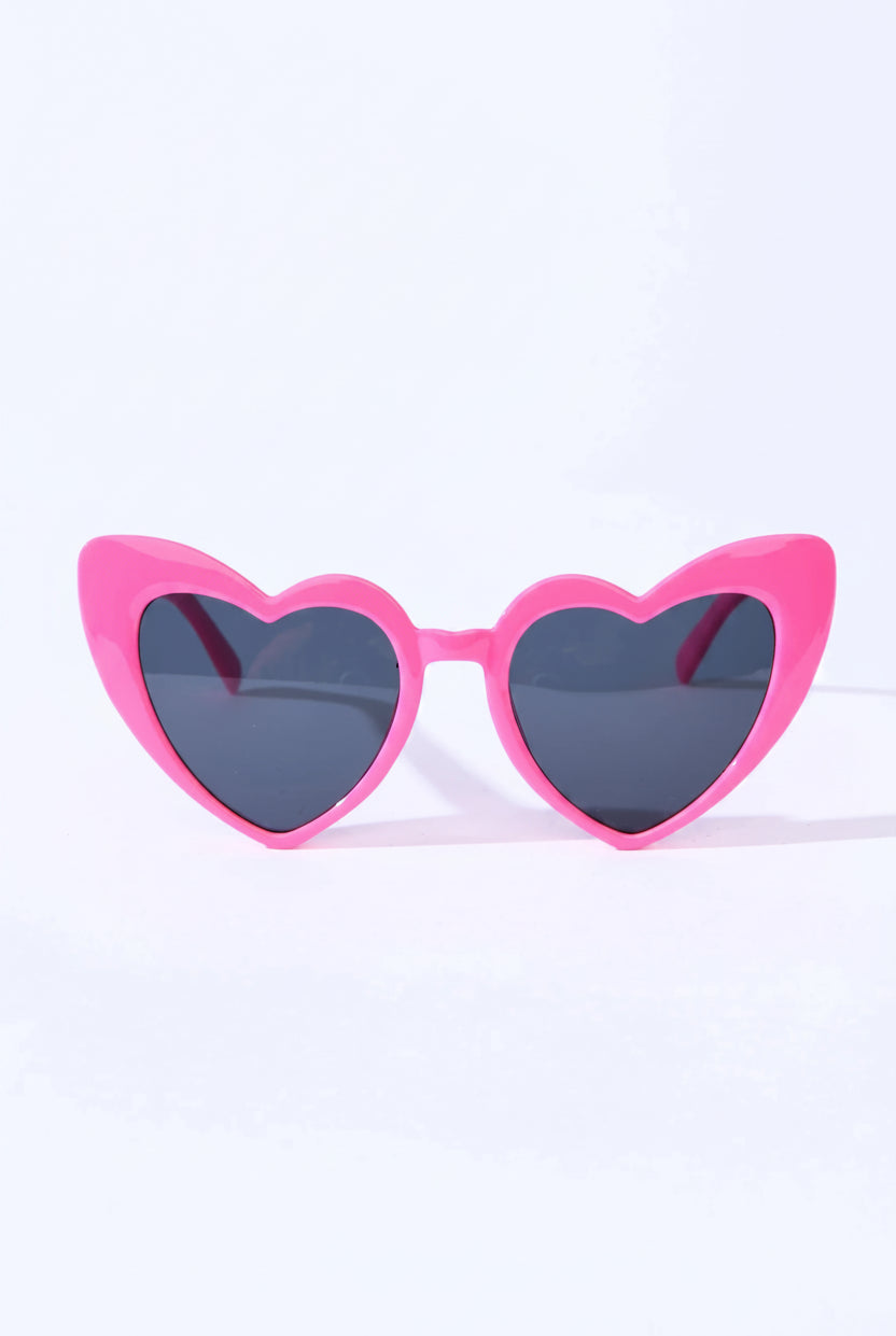 Shop Unique Vintage Unique Vintage x Barbie Hot Pink Heart Frame Sunglasses Sunglasses for women – premium loungewear and festival fashion at Spoiled Brat