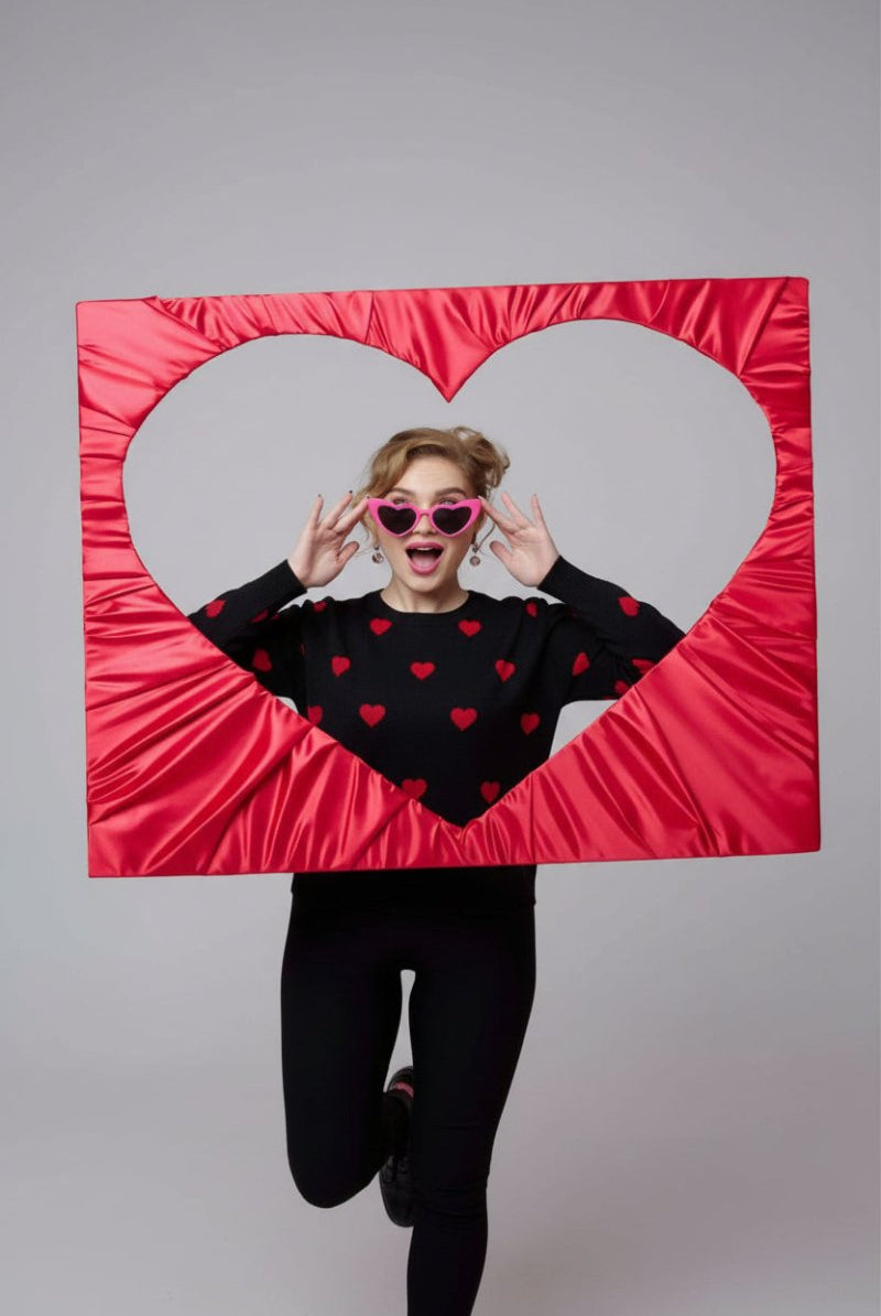 Shop Unique Vintage Unique Vintage x Barbie Hot Pink Heart Frame Sunglasses Sunglasses for women – premium loungewear and festival fashion at Spoiled Brat